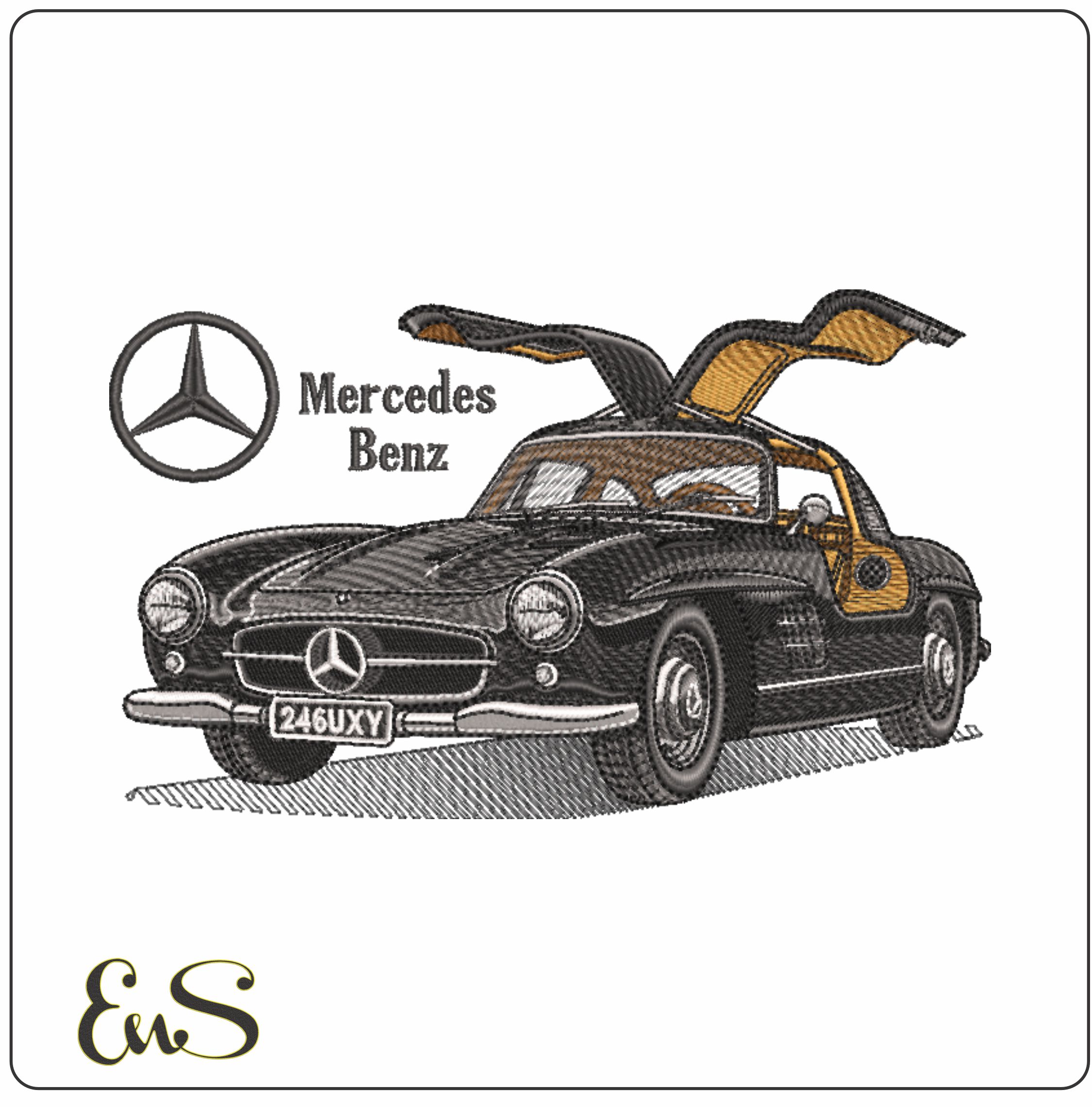 Mercedes Benz 300 Sl Gullwing Doors Open And Name