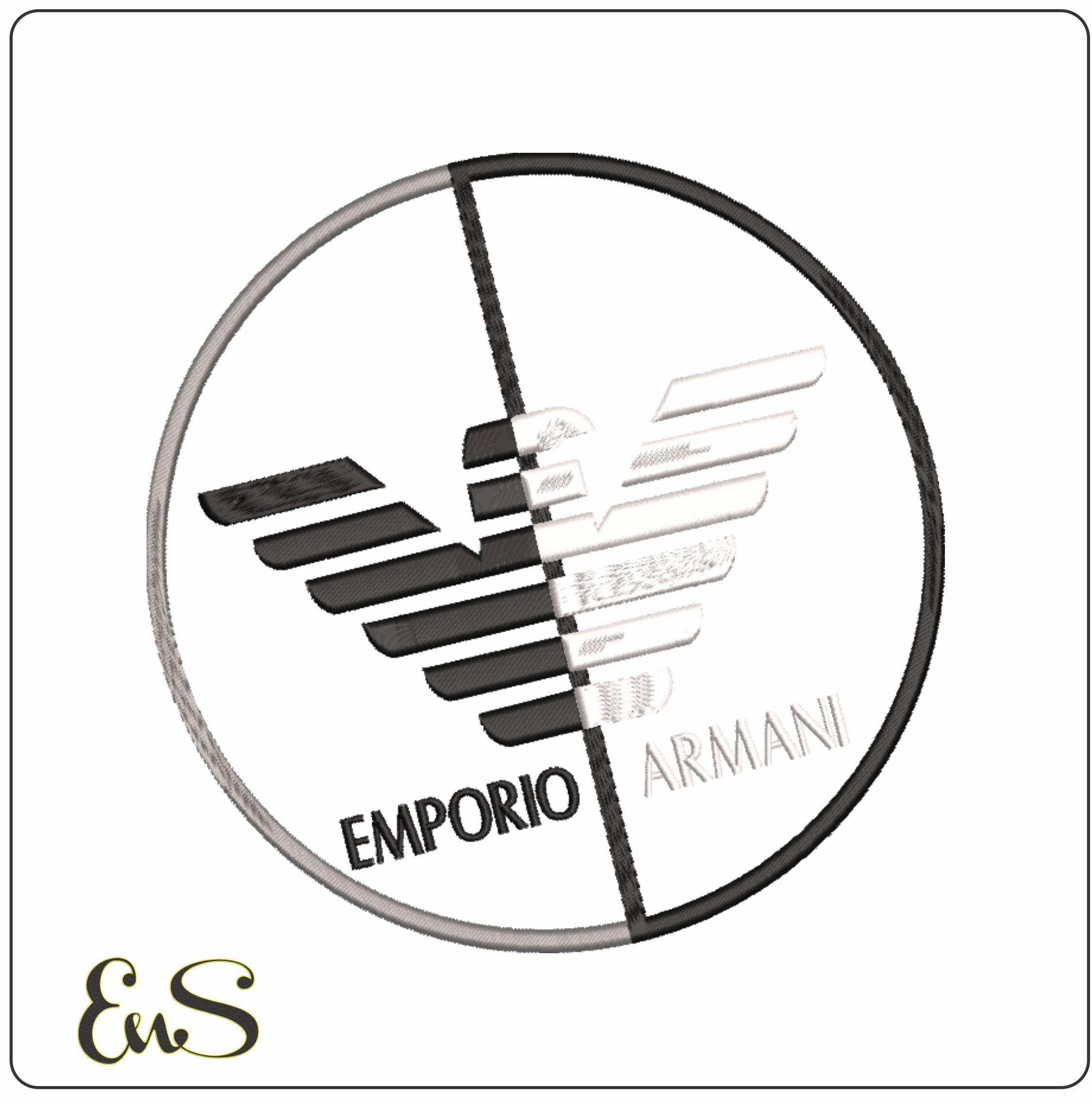 Emporio Armani Circle Mono Chrome Applique