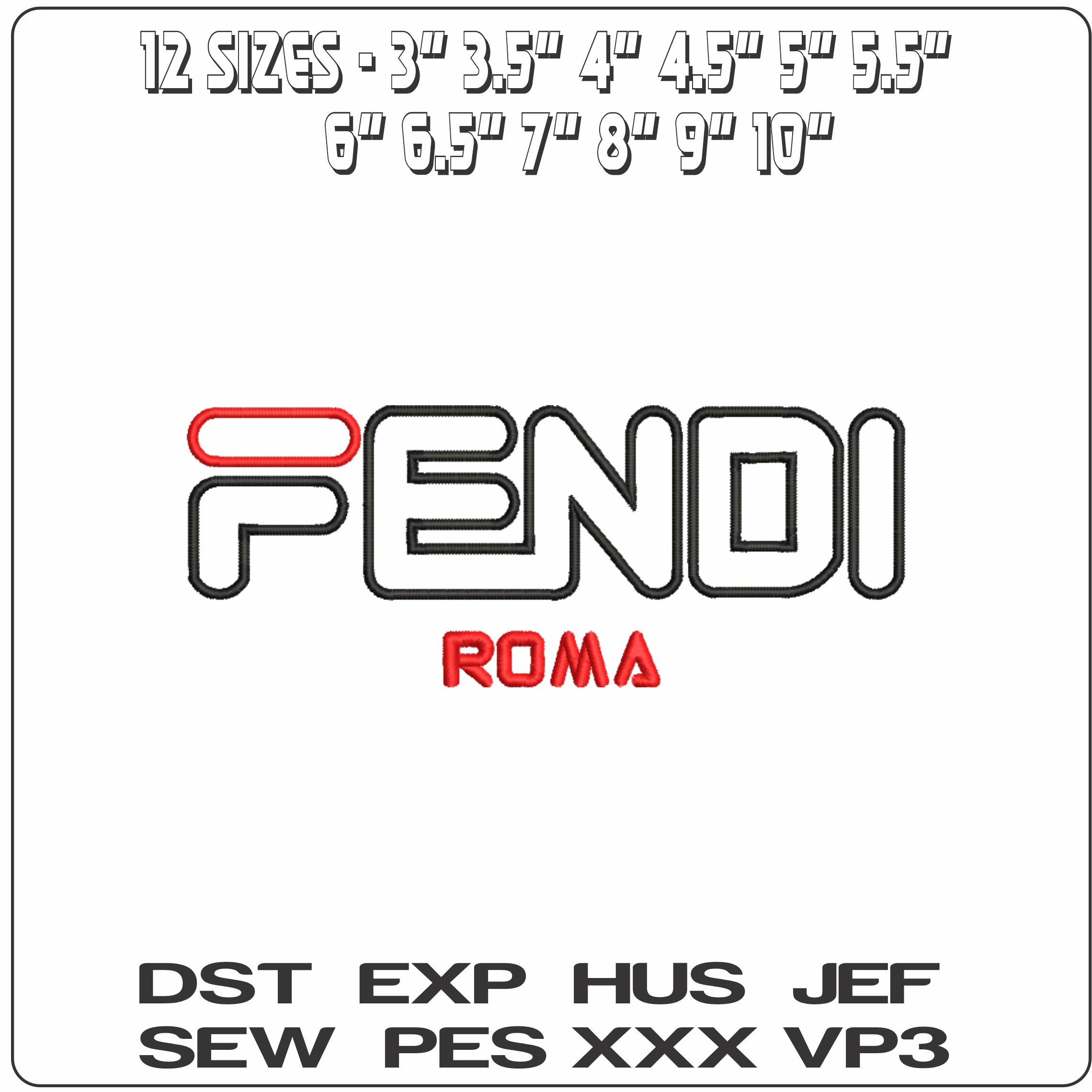 Fendi Roma Logo Applique