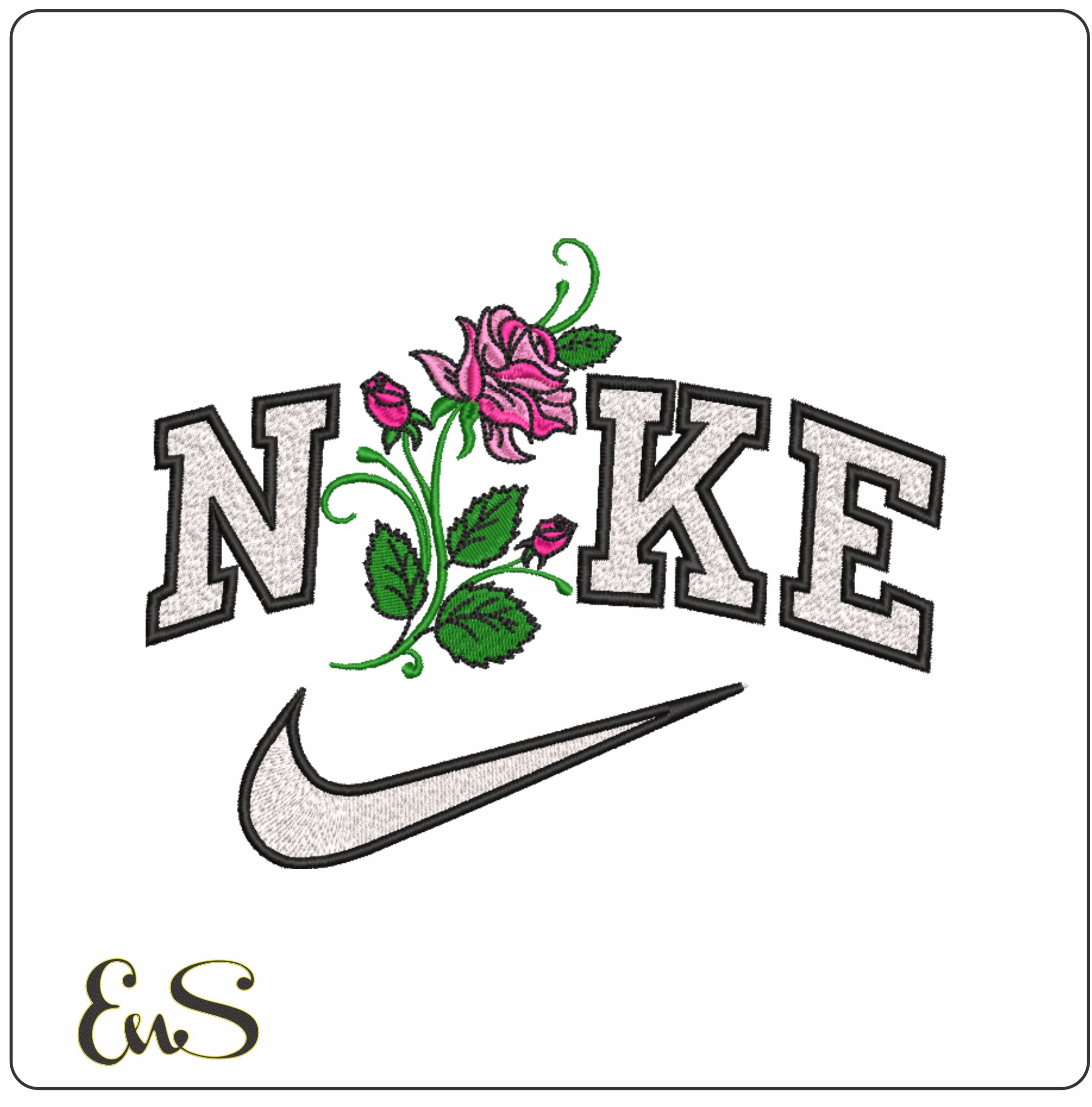 Nike Pink Rose Stem And 2 Buds