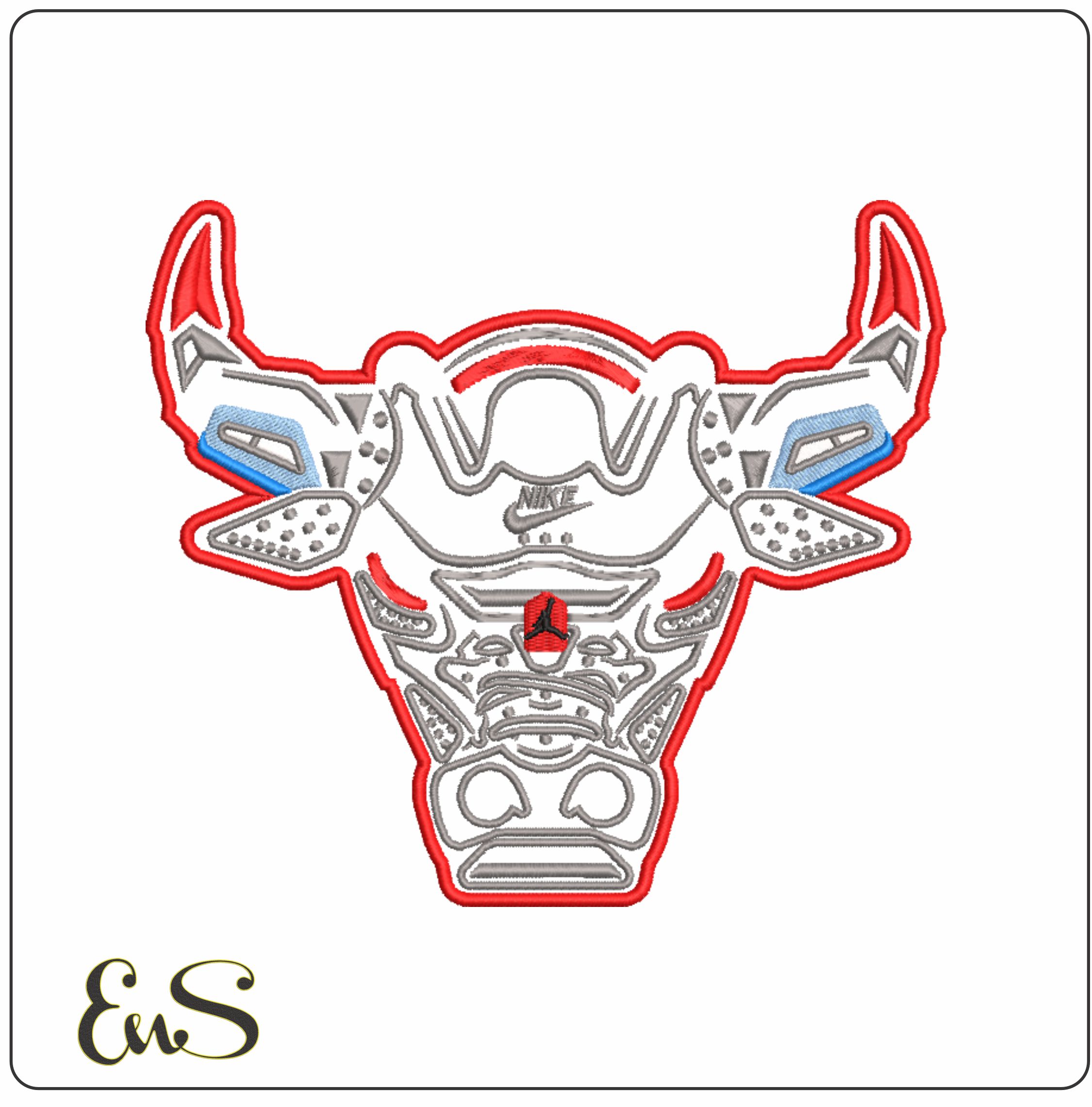 Chicago Bulls Head Nike Jordan Applique