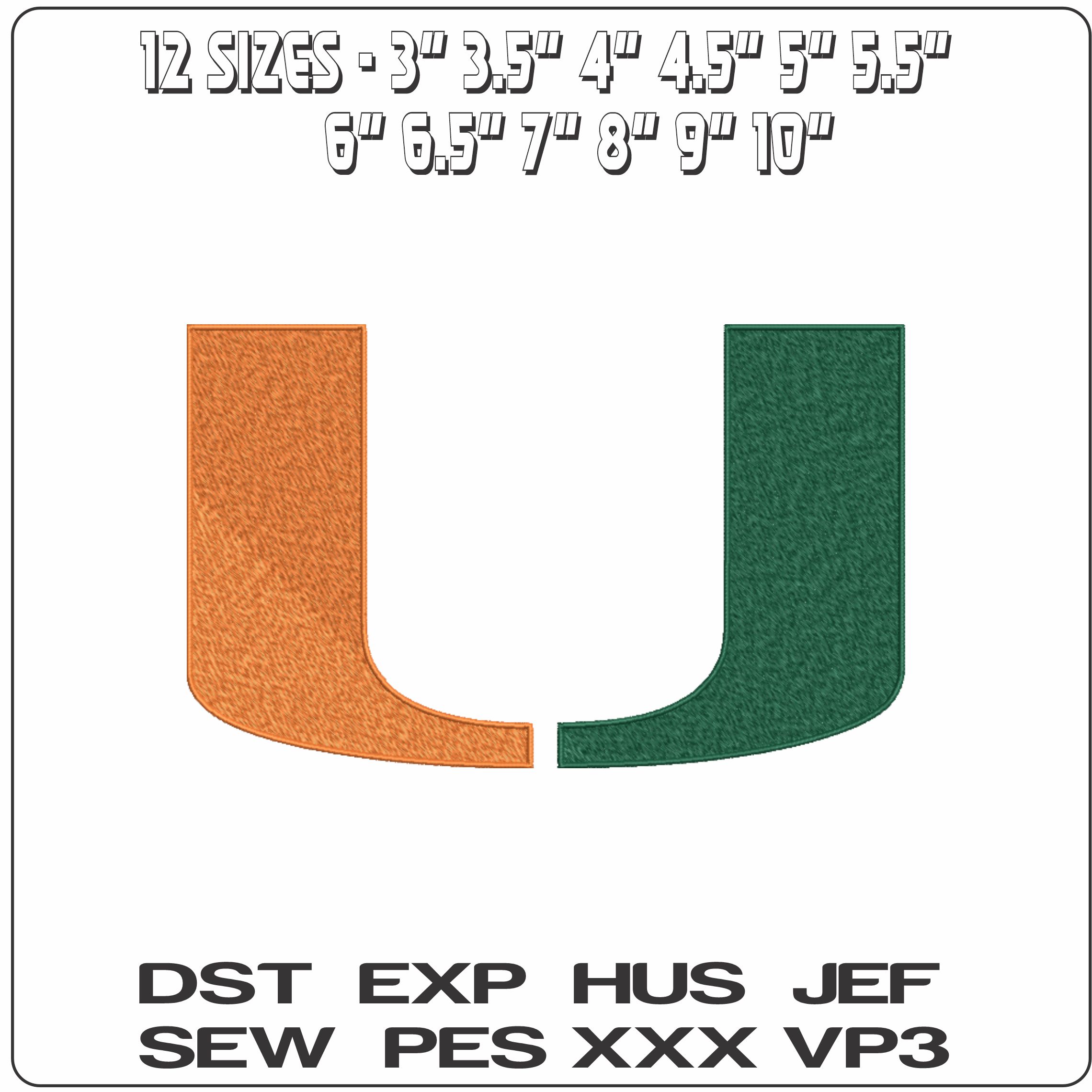 Miami Hurricanes U Outlined