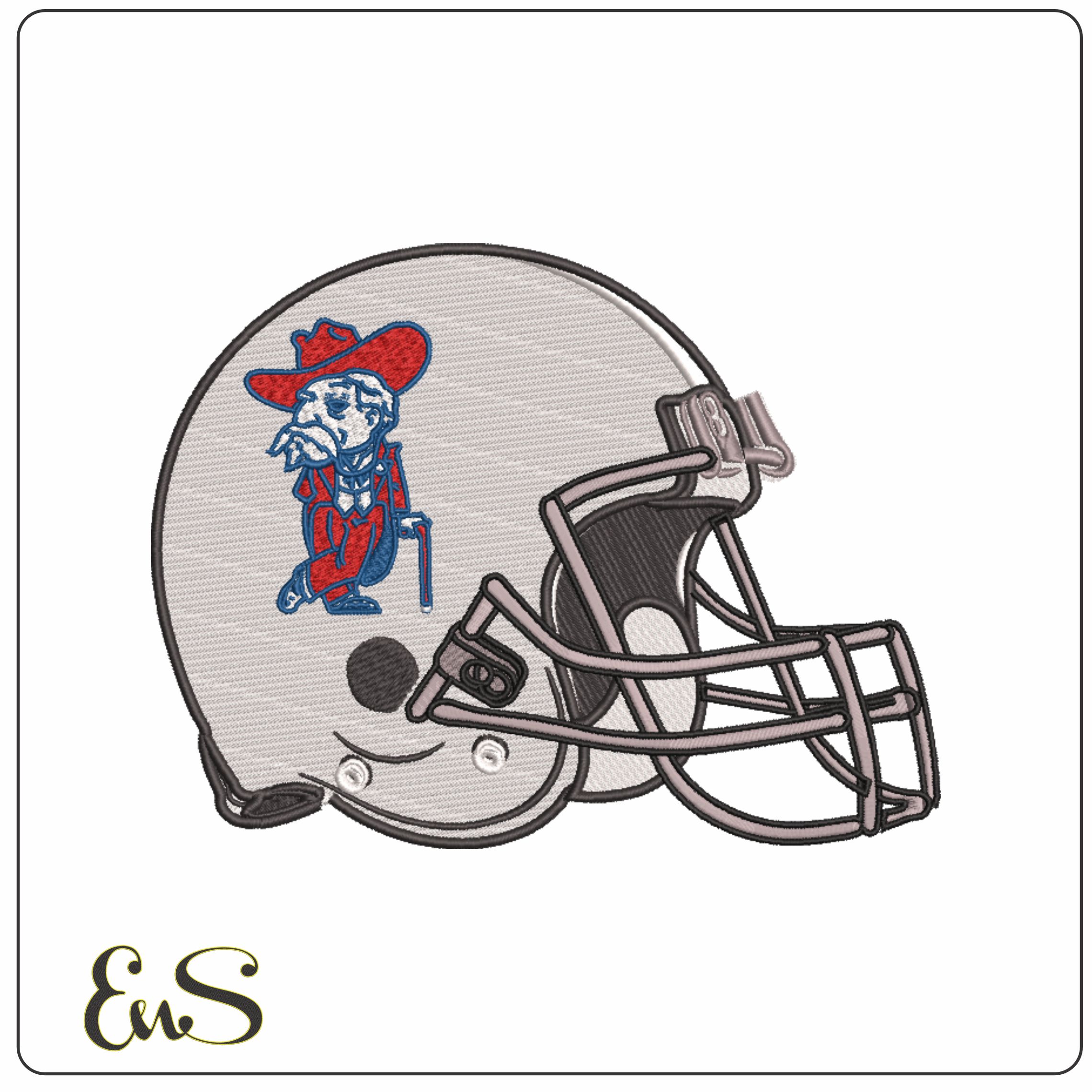 Af Helmet Ole Miss Rebels Mascot University Of Mississippi