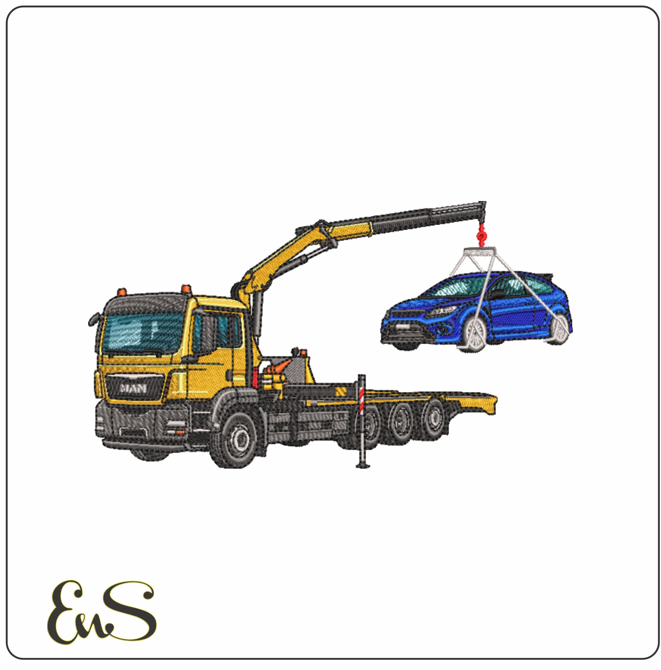 Car Transporter With Car No Shadow