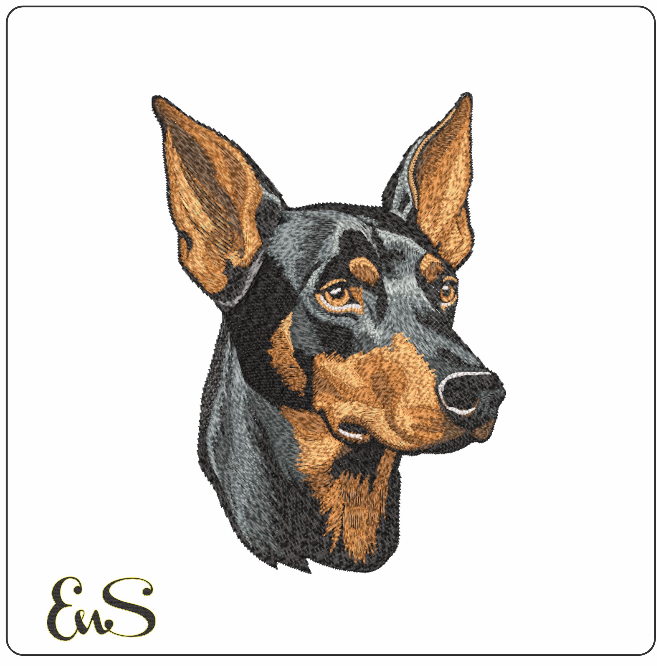 Doberman Dog Face