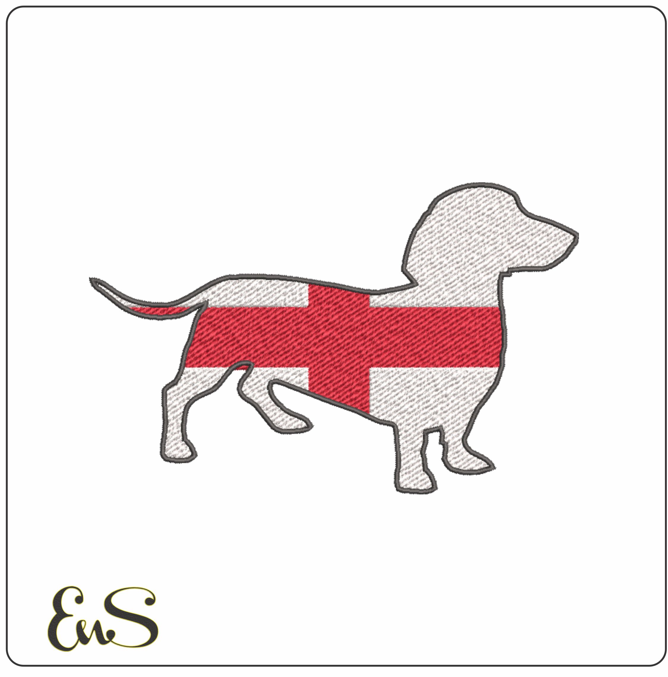England Flag Daschund
