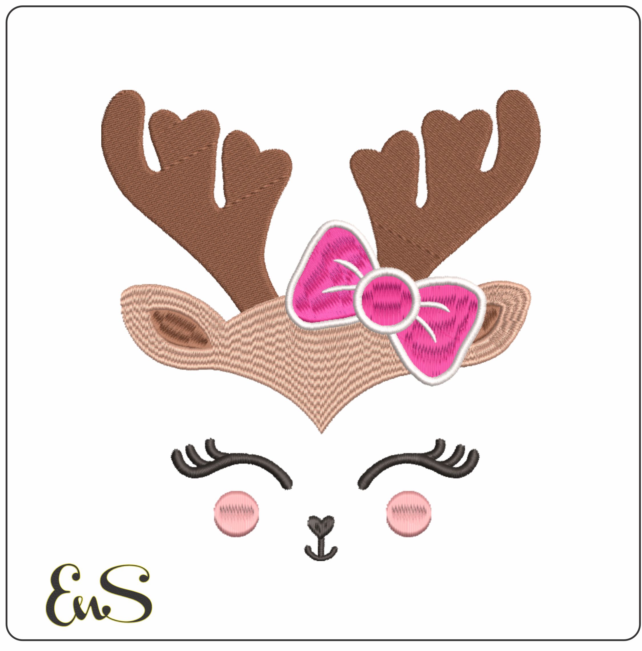 Girl Reindeer Face