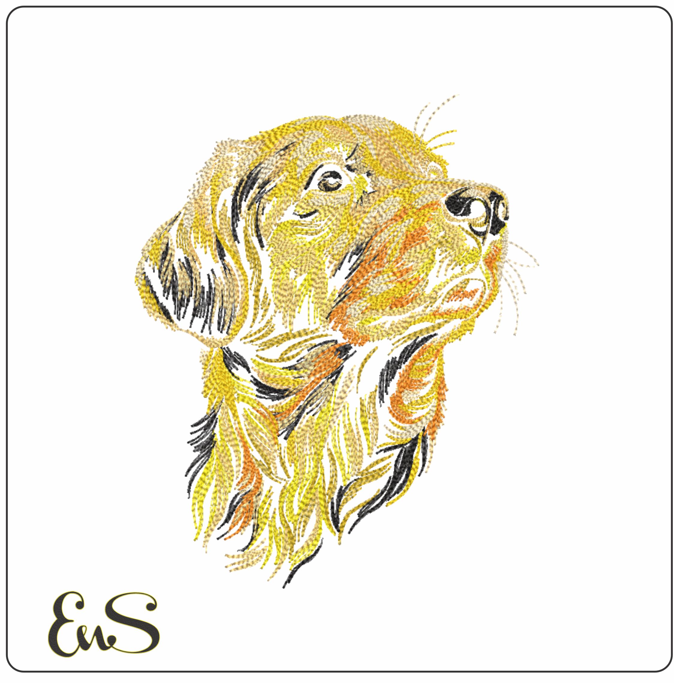 Golden Retriever Dog Line Art