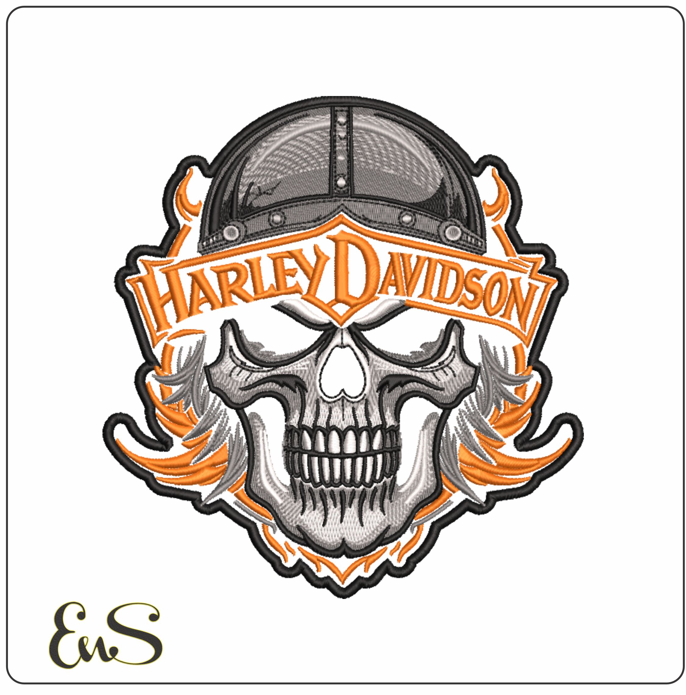 Harley Davidson Skull And Helmet