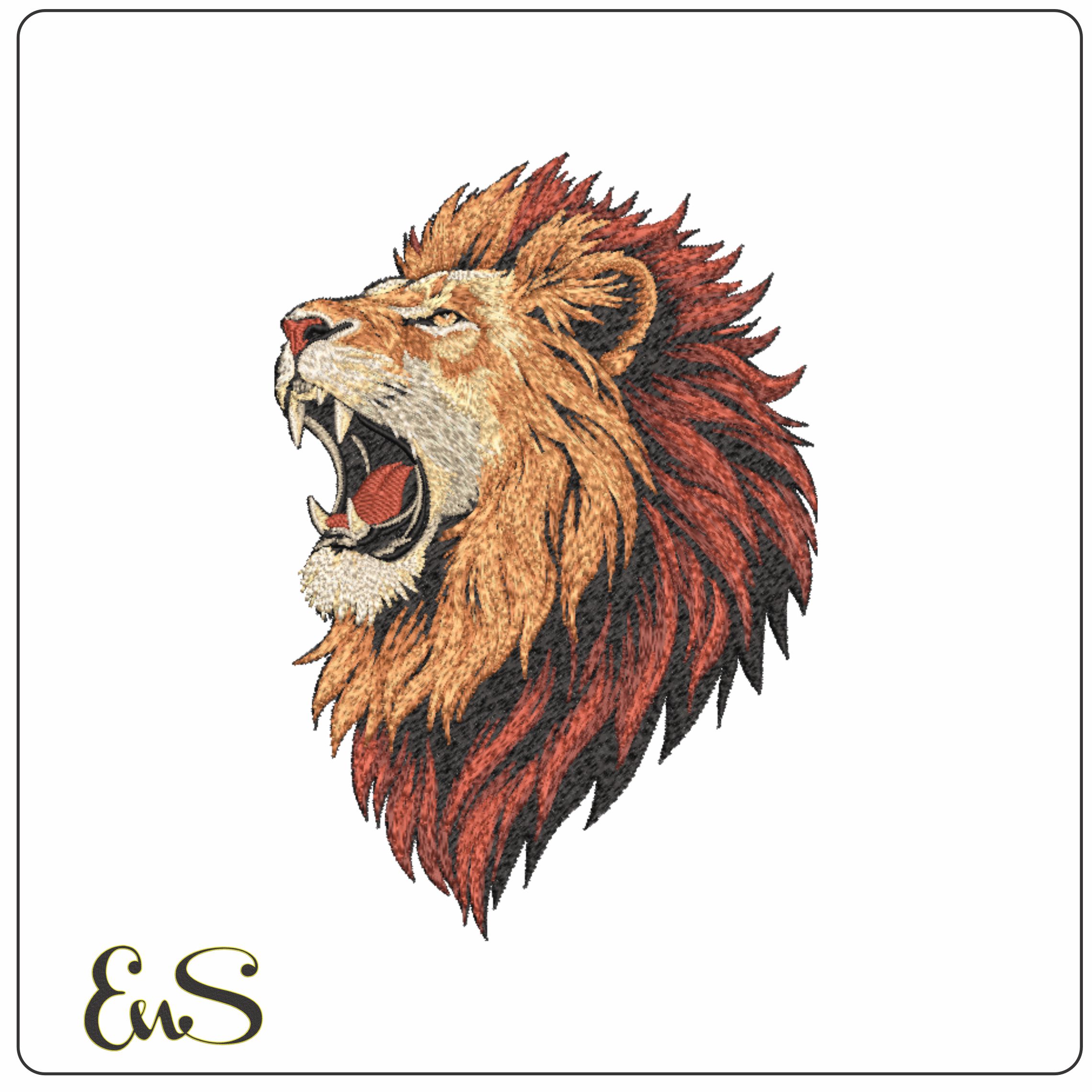 Lion Head Roaring