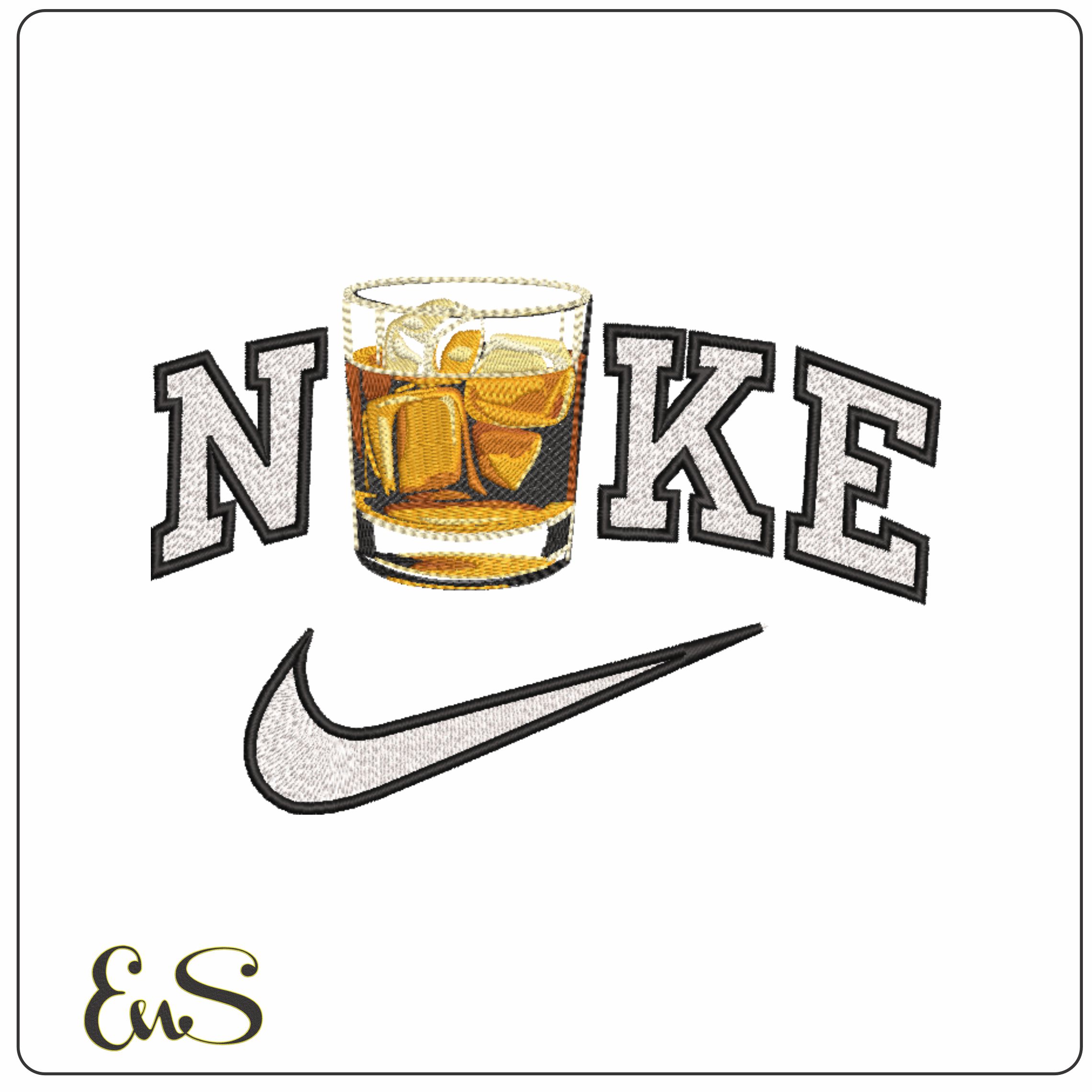 Nike Whiskey With Ice In Glass