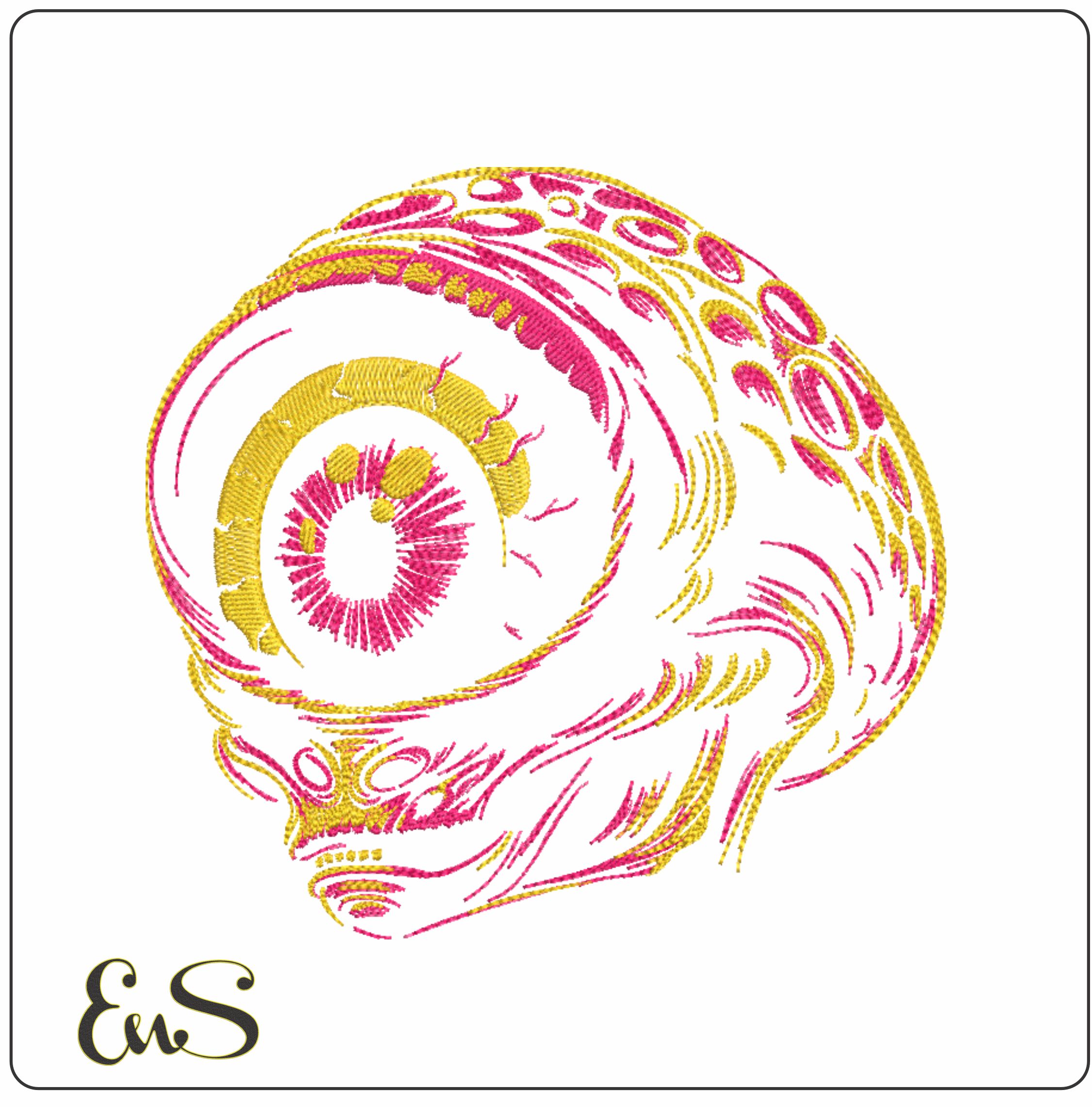 Abstract Alien Head With Giant Eyeball