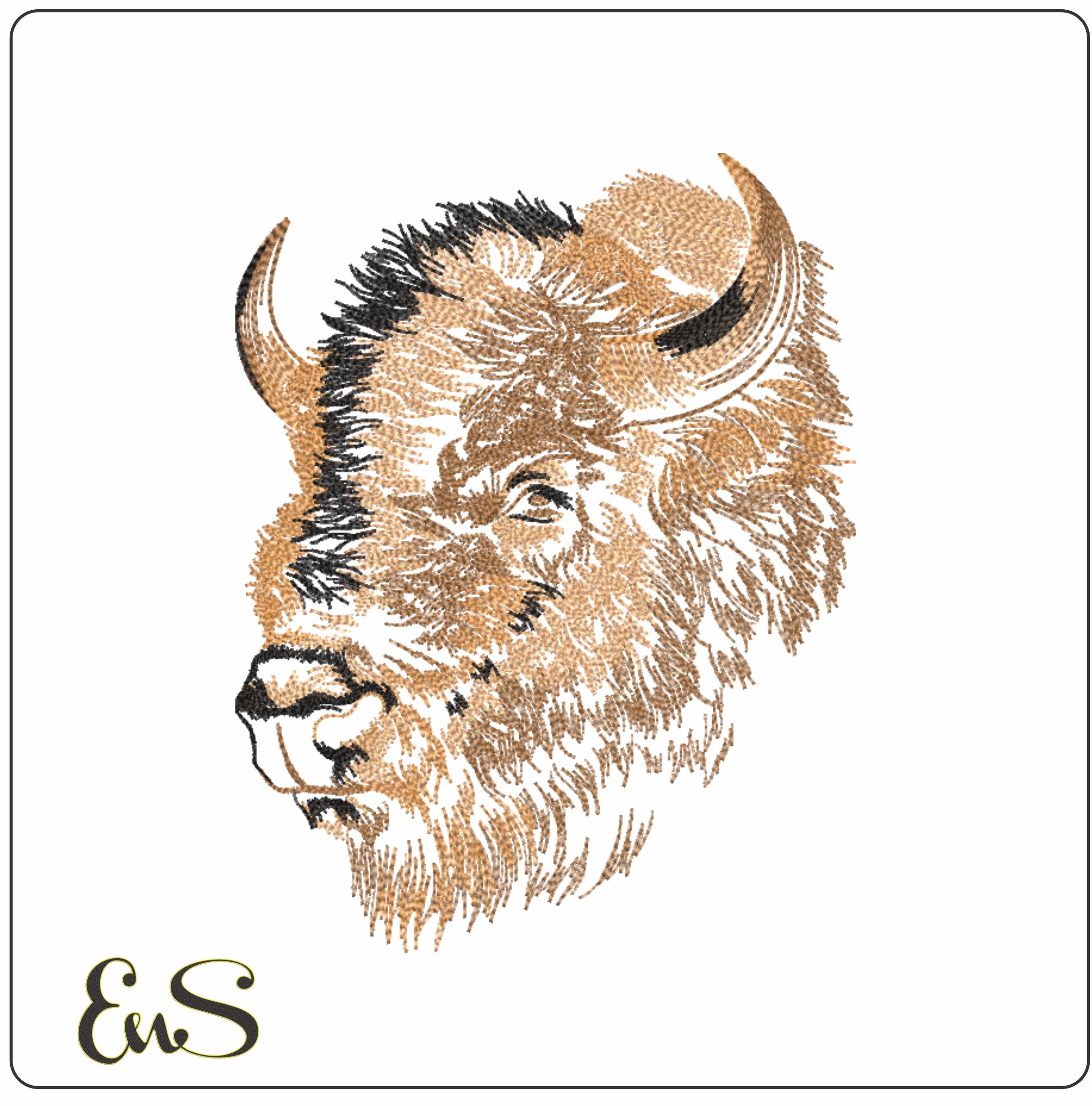 Bison Line Art