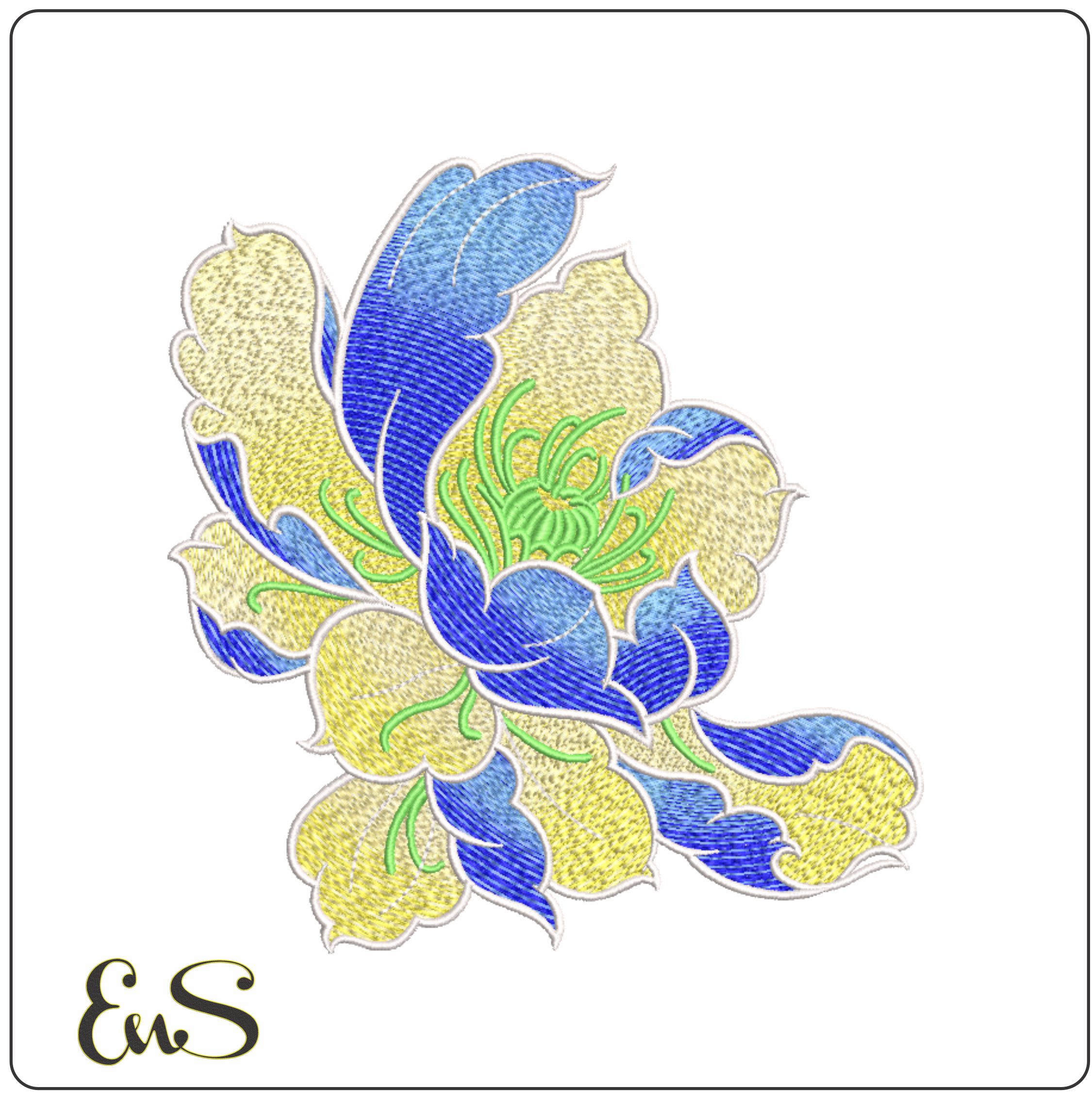 Blue Light Yellow Peony