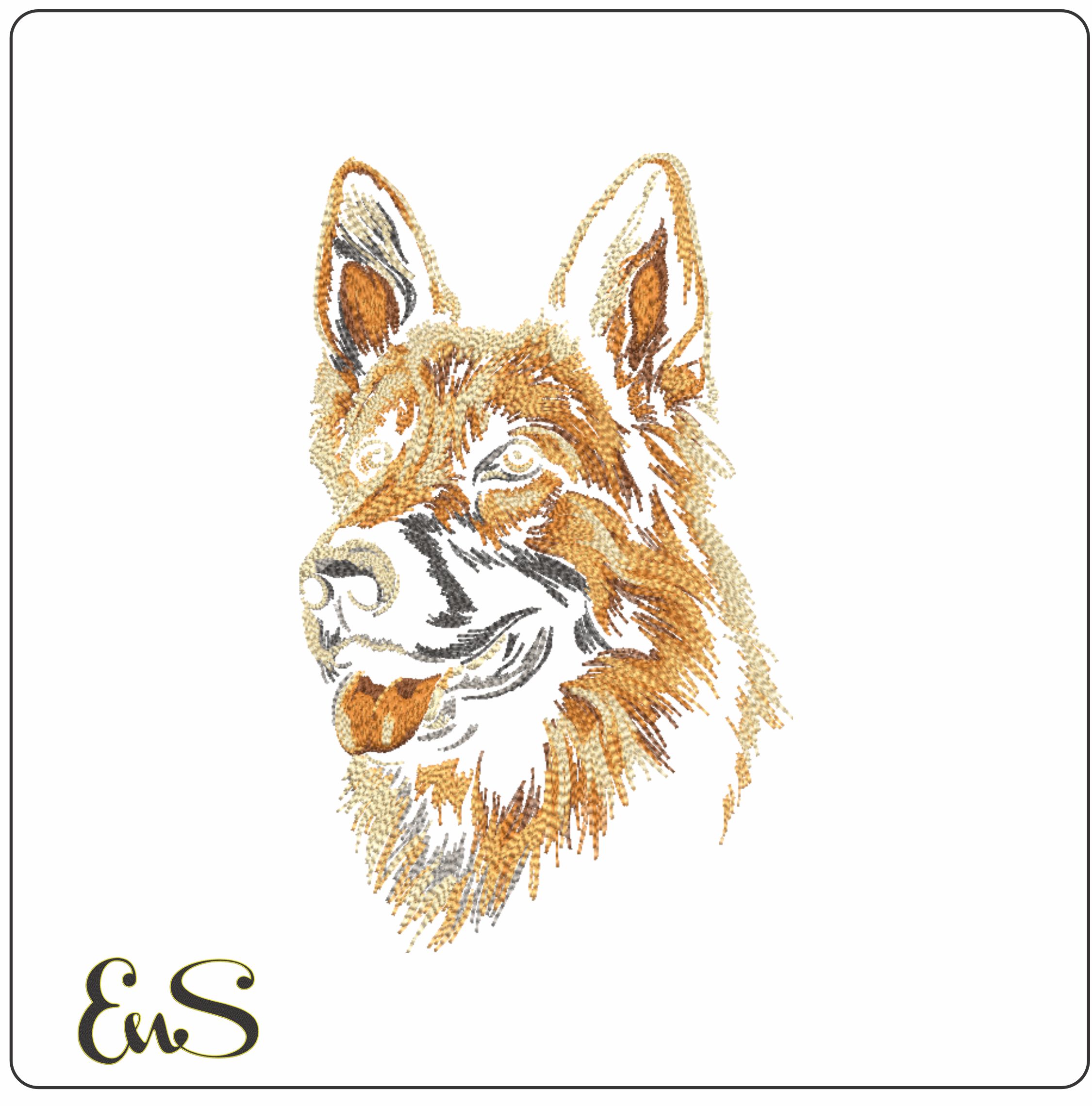 German Shepherd Head Panting