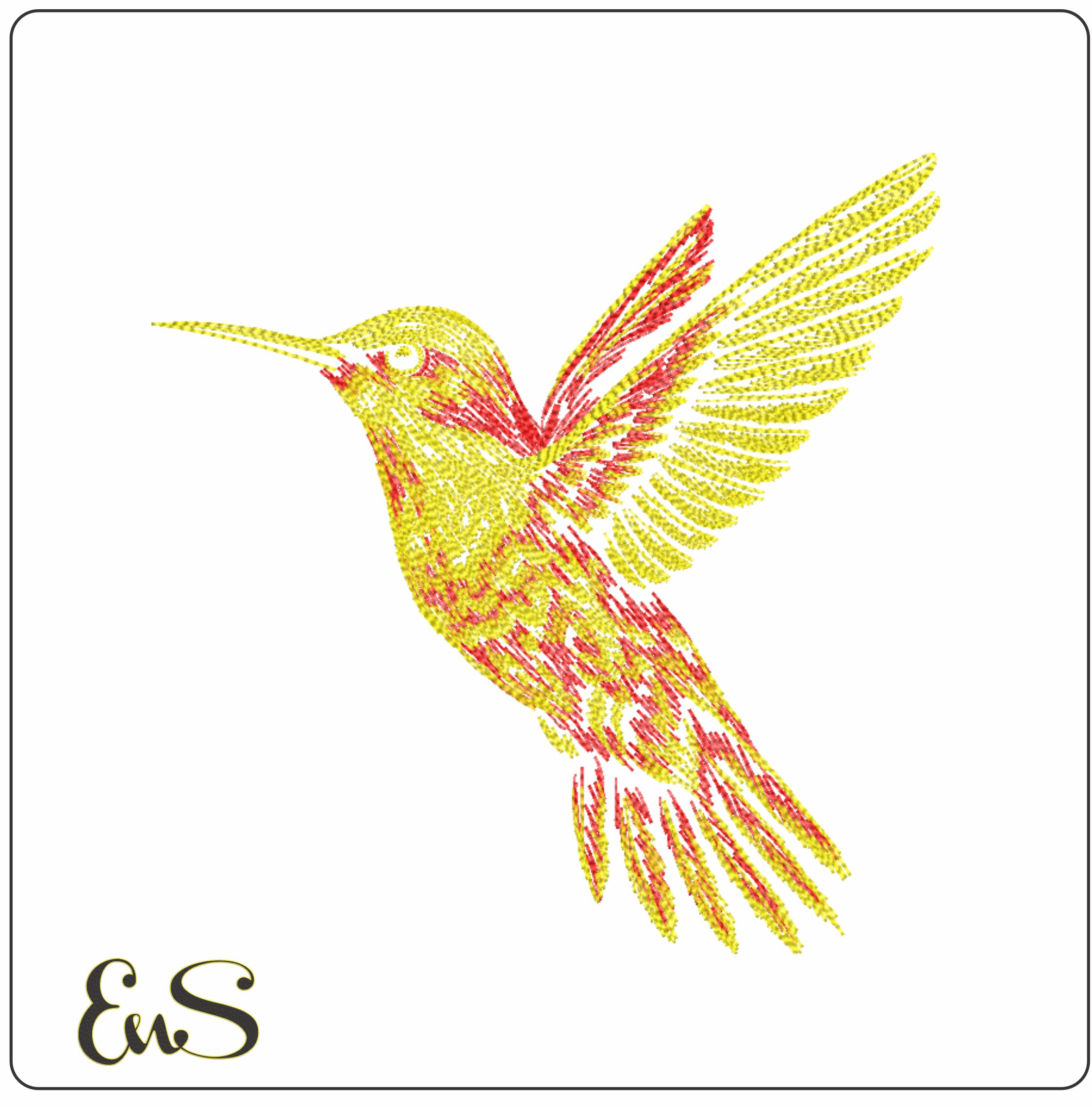 Hummingbird Stylized Line Art
