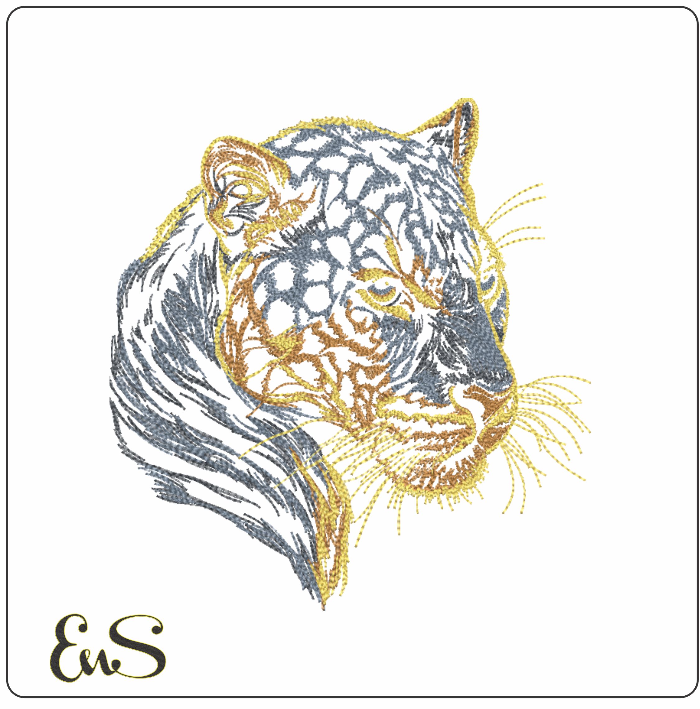 Jaguar Face Line Arts