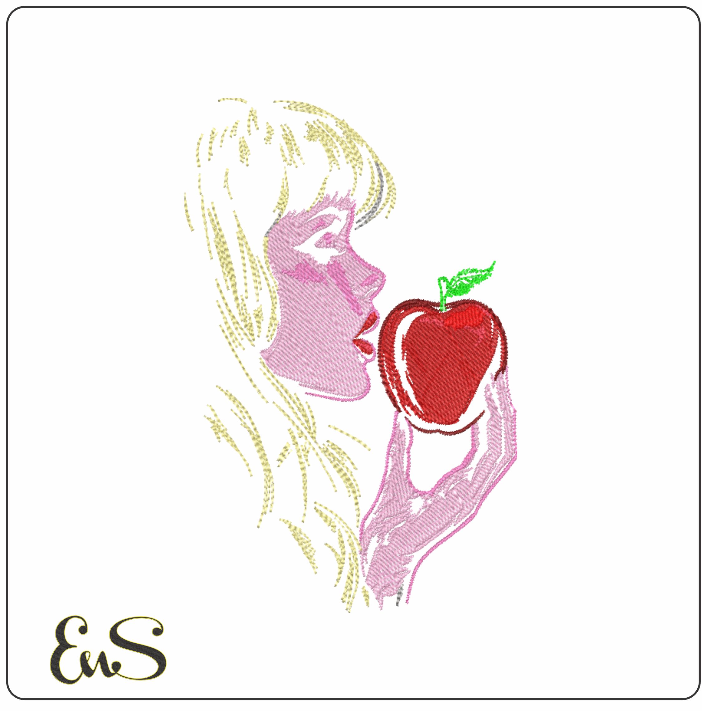 Snow White Holding Apple