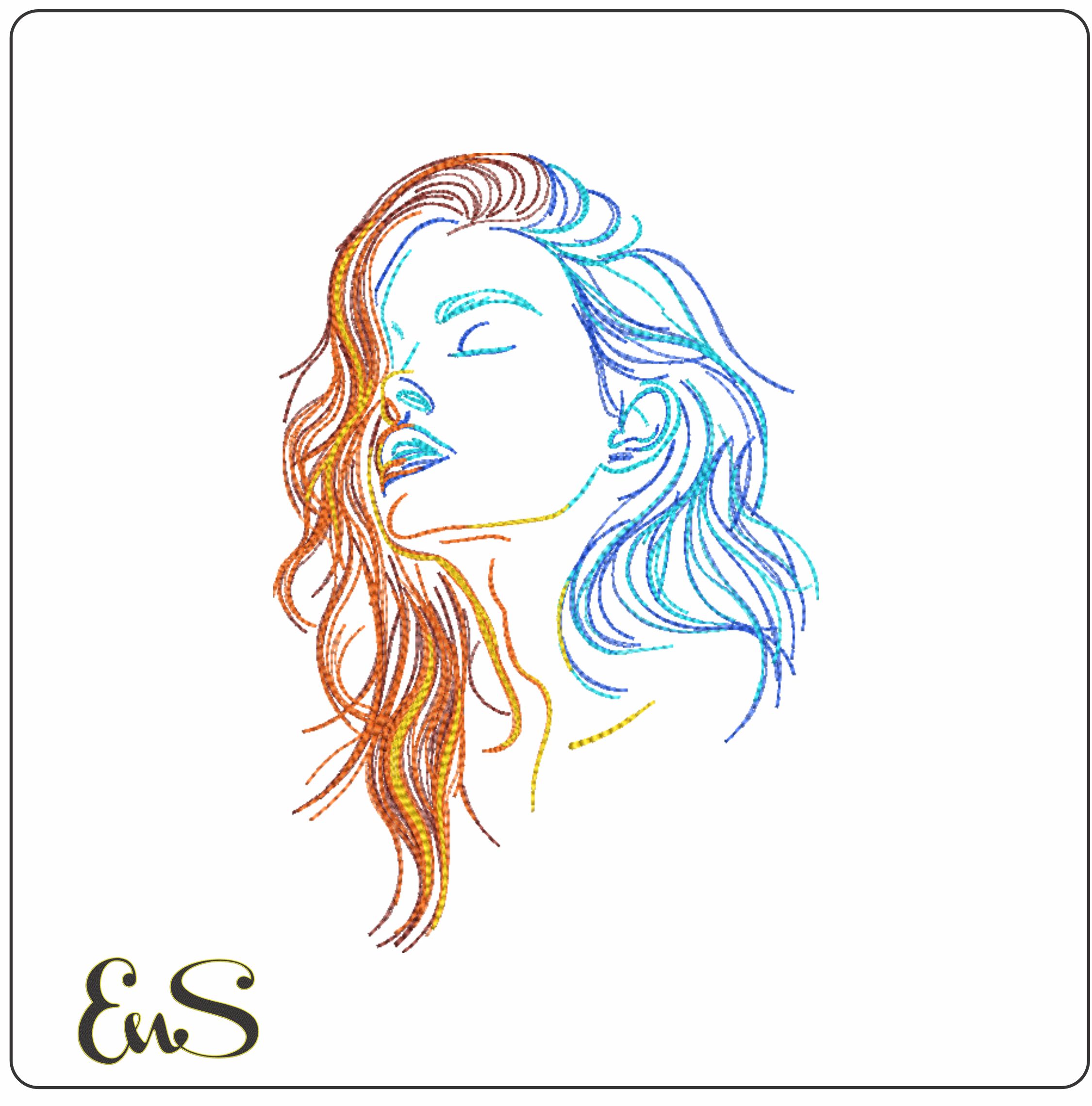 Stylized Neon Collor Woman