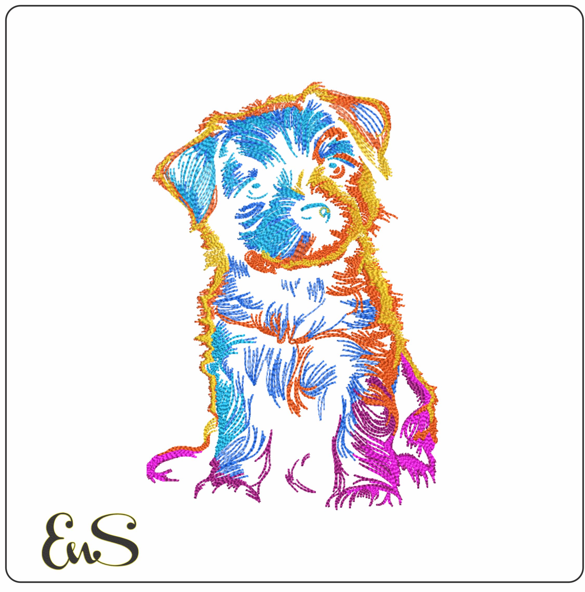 Stylized Rainbow Puppy