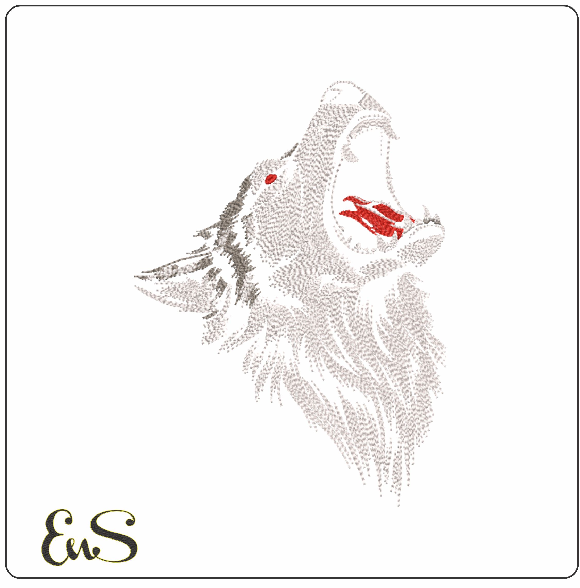 Wild Wolf Line Art
