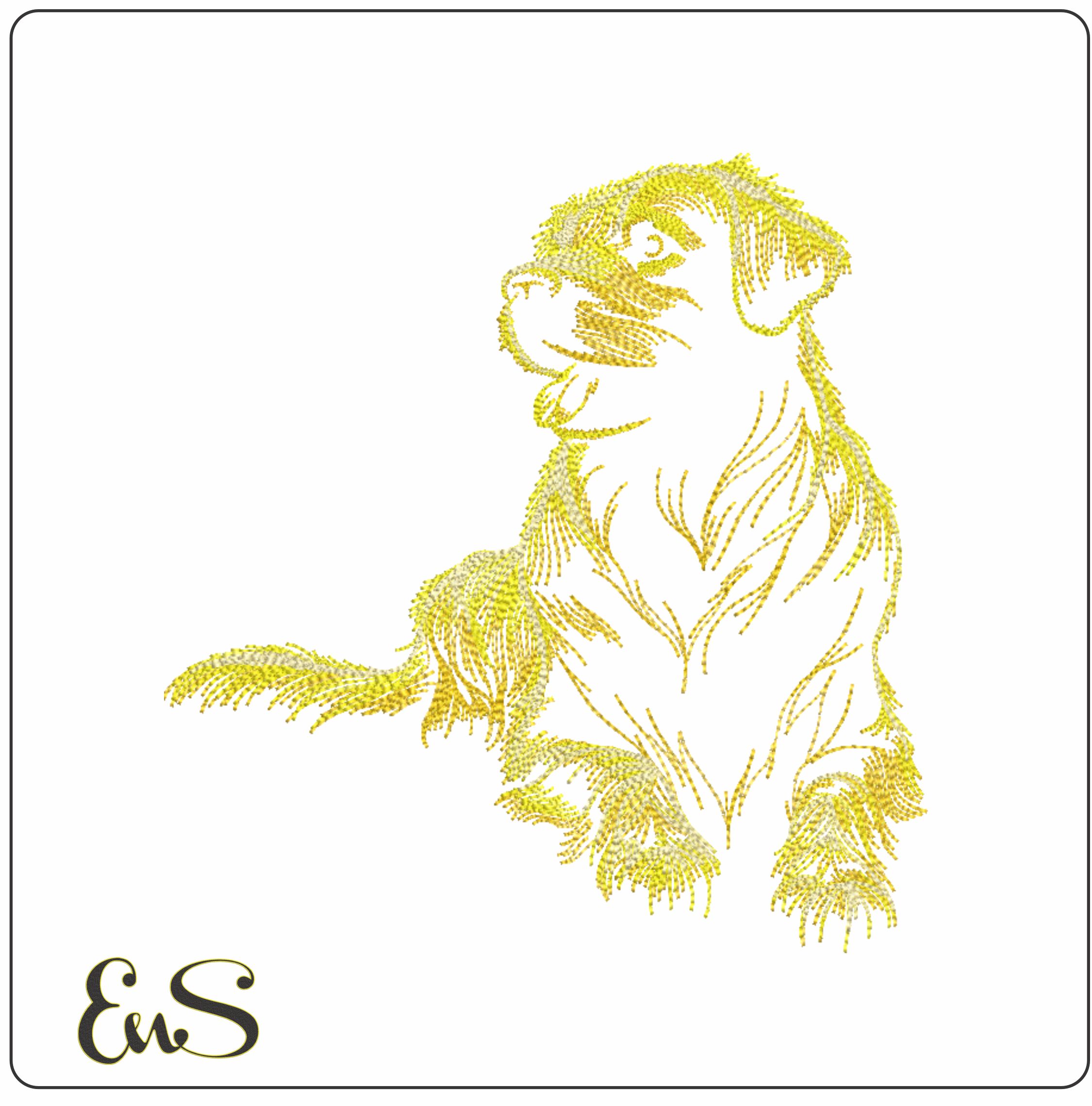 Yellow Labrador Line Art