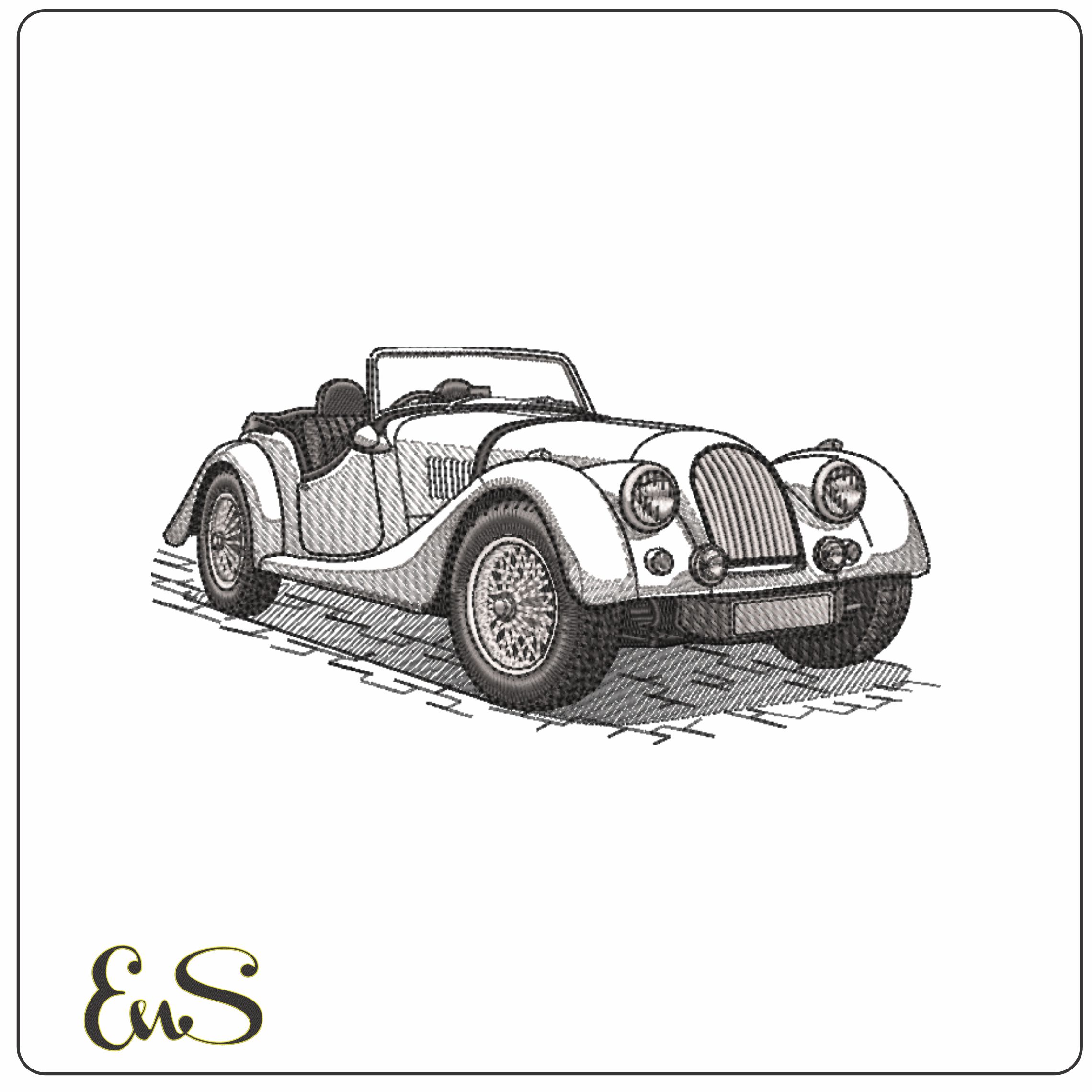 Morgan Plus 4 Car Outline Cobbles