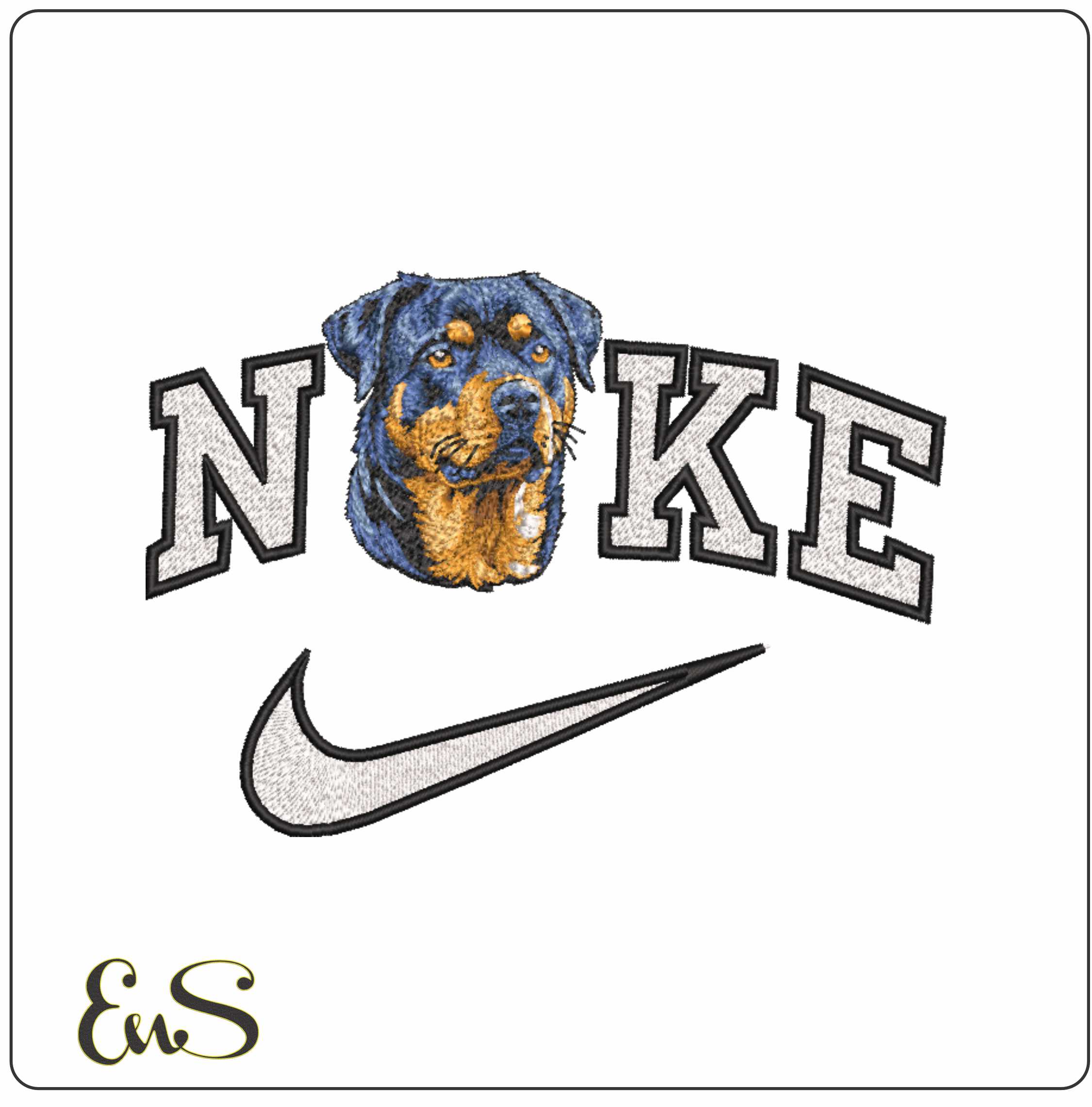 Nike Rottweiler Dog Face