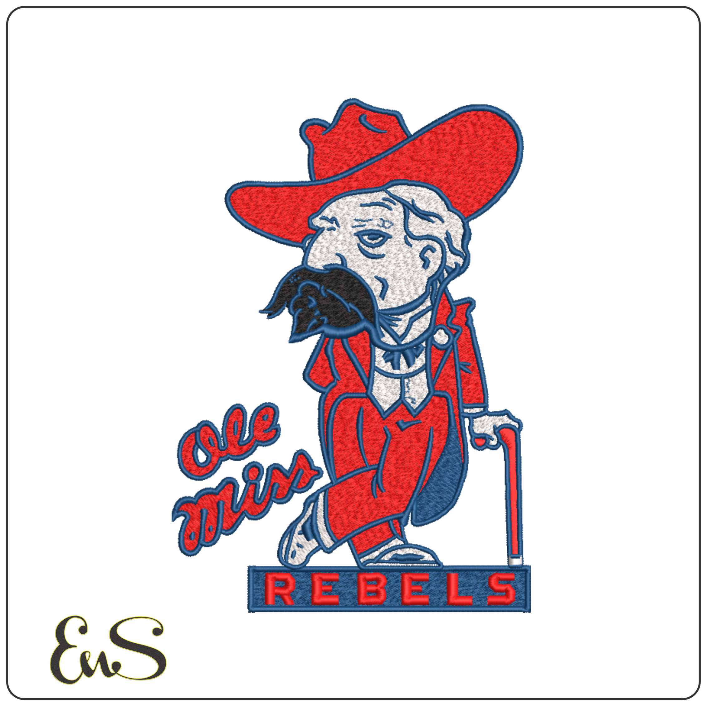 Ole Miss Rebel Black Beard