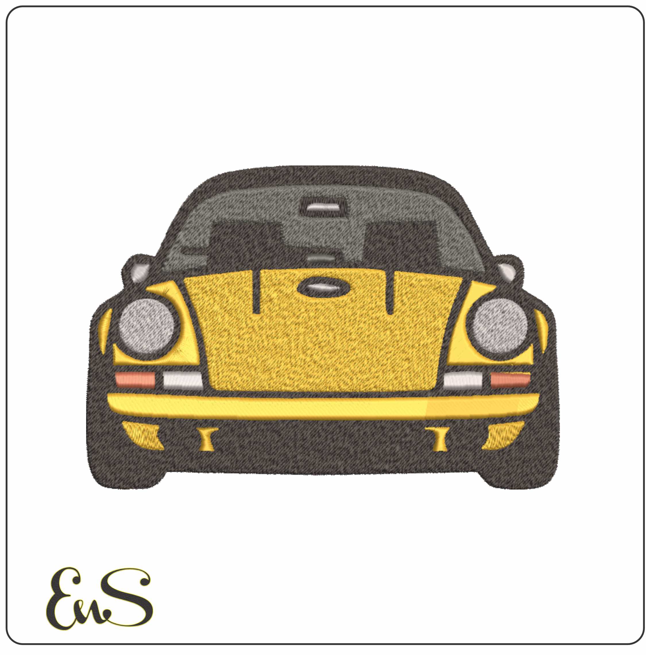 Porsche Outline Yellow