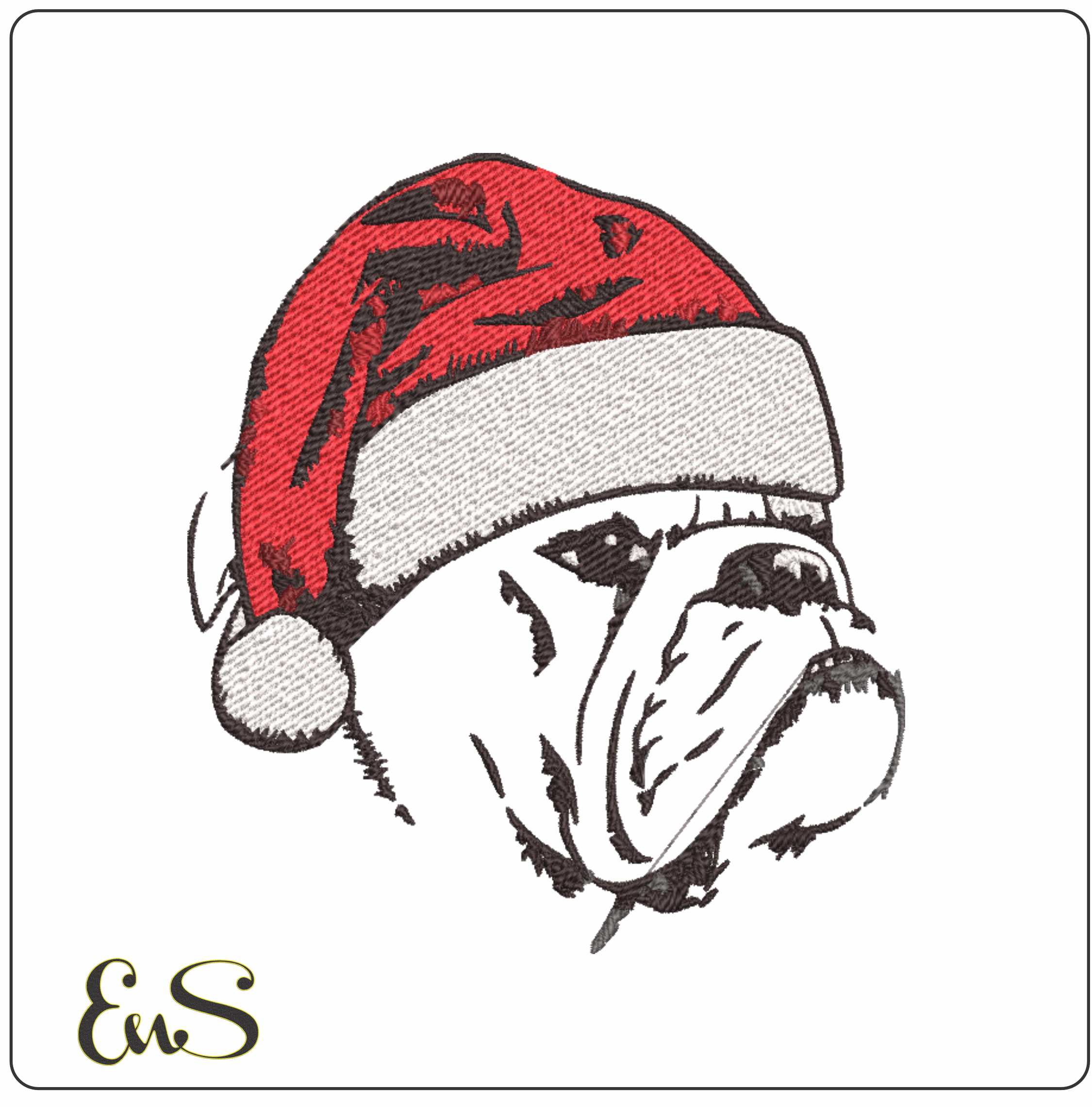 Pug With Xmas Hat