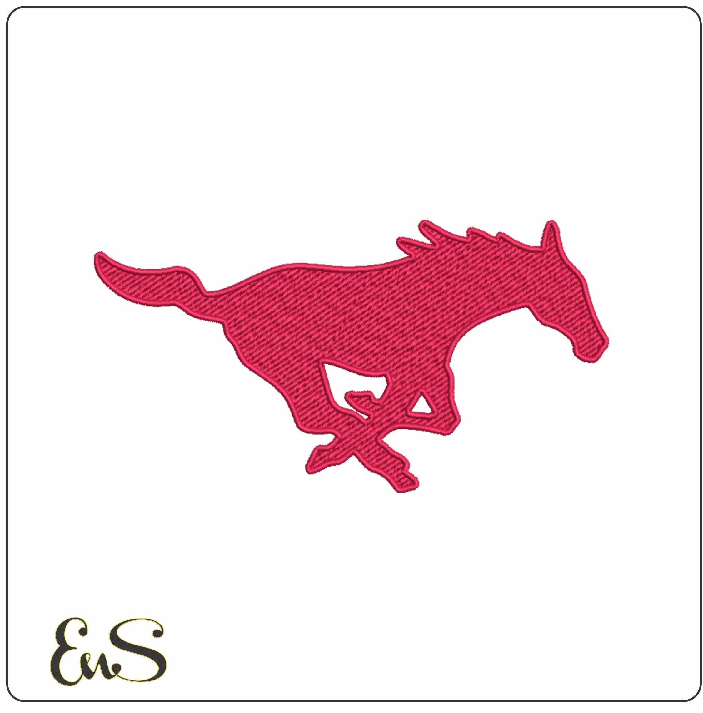 Smu Mustangs Outlined