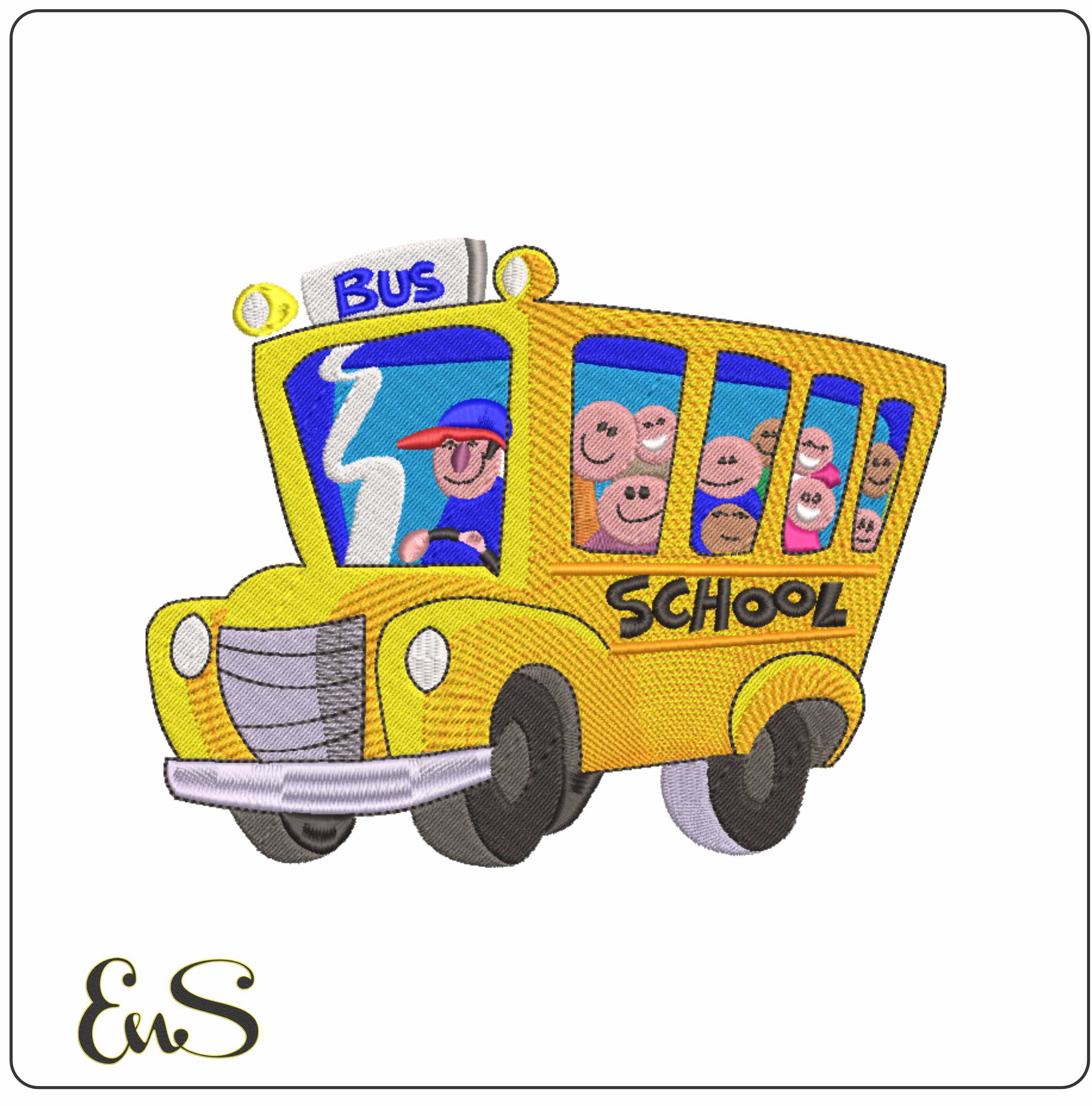 American School Bus Cartoon