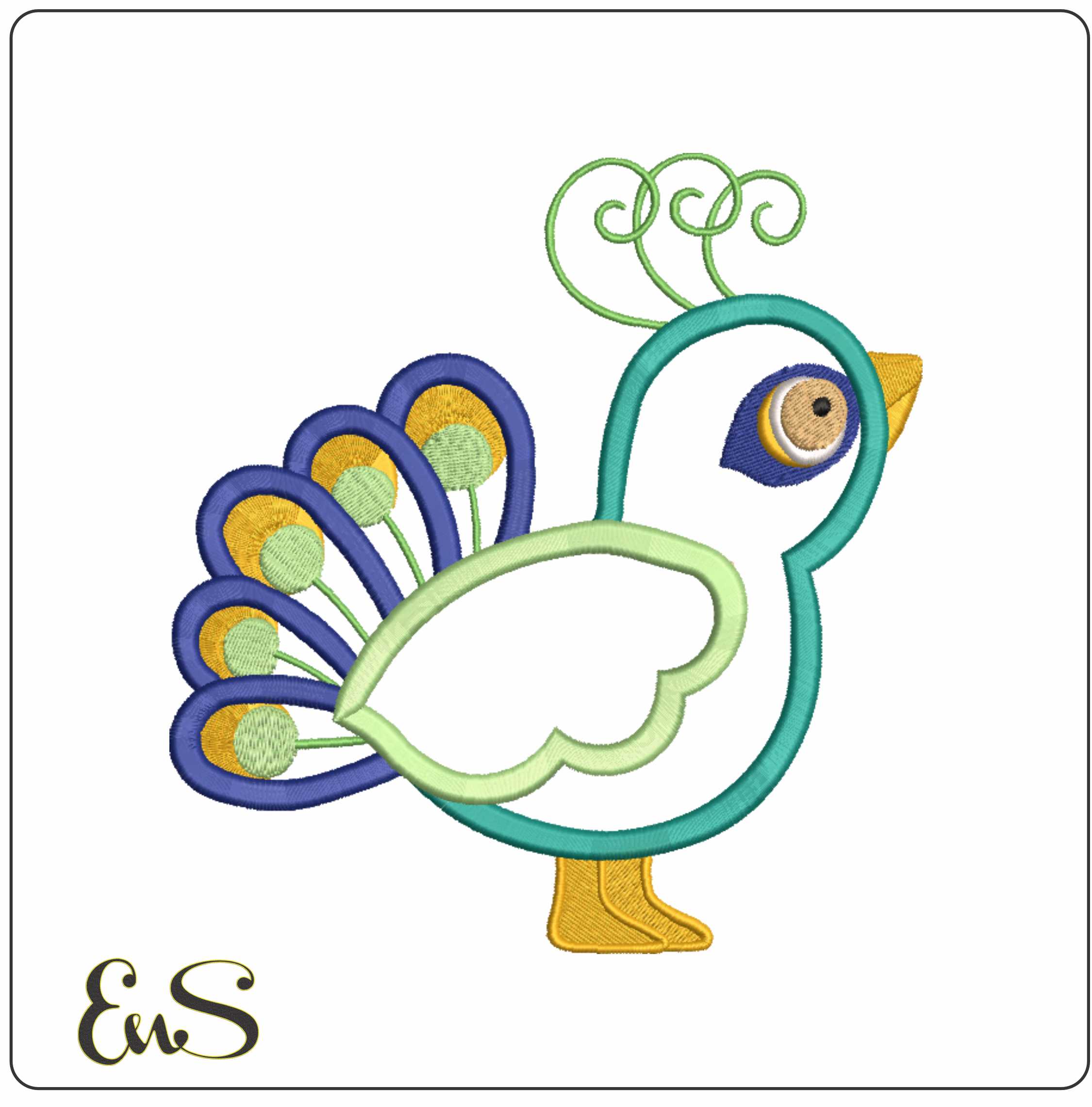 Applique Peacock