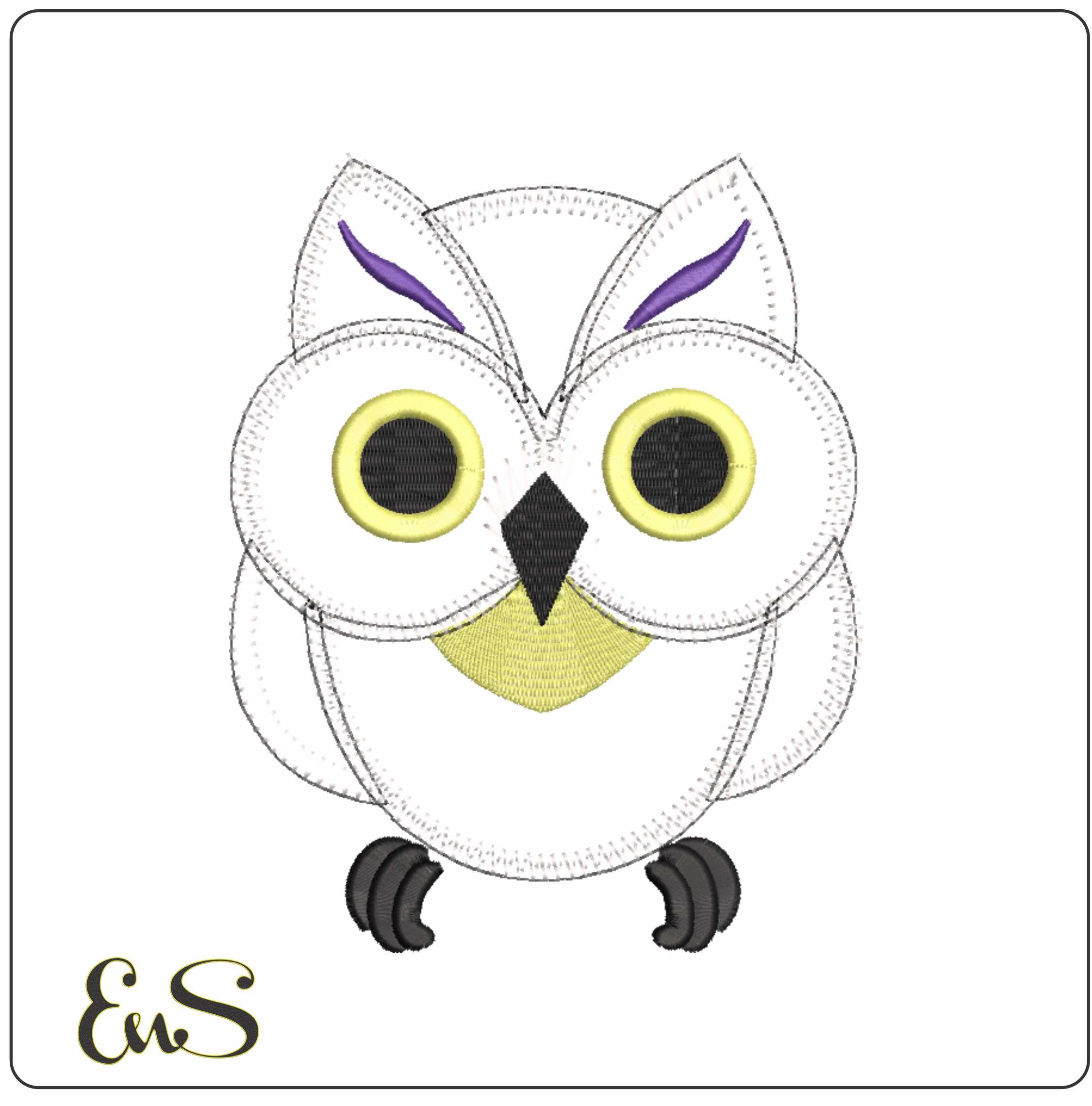 Applique Wise Old Owl