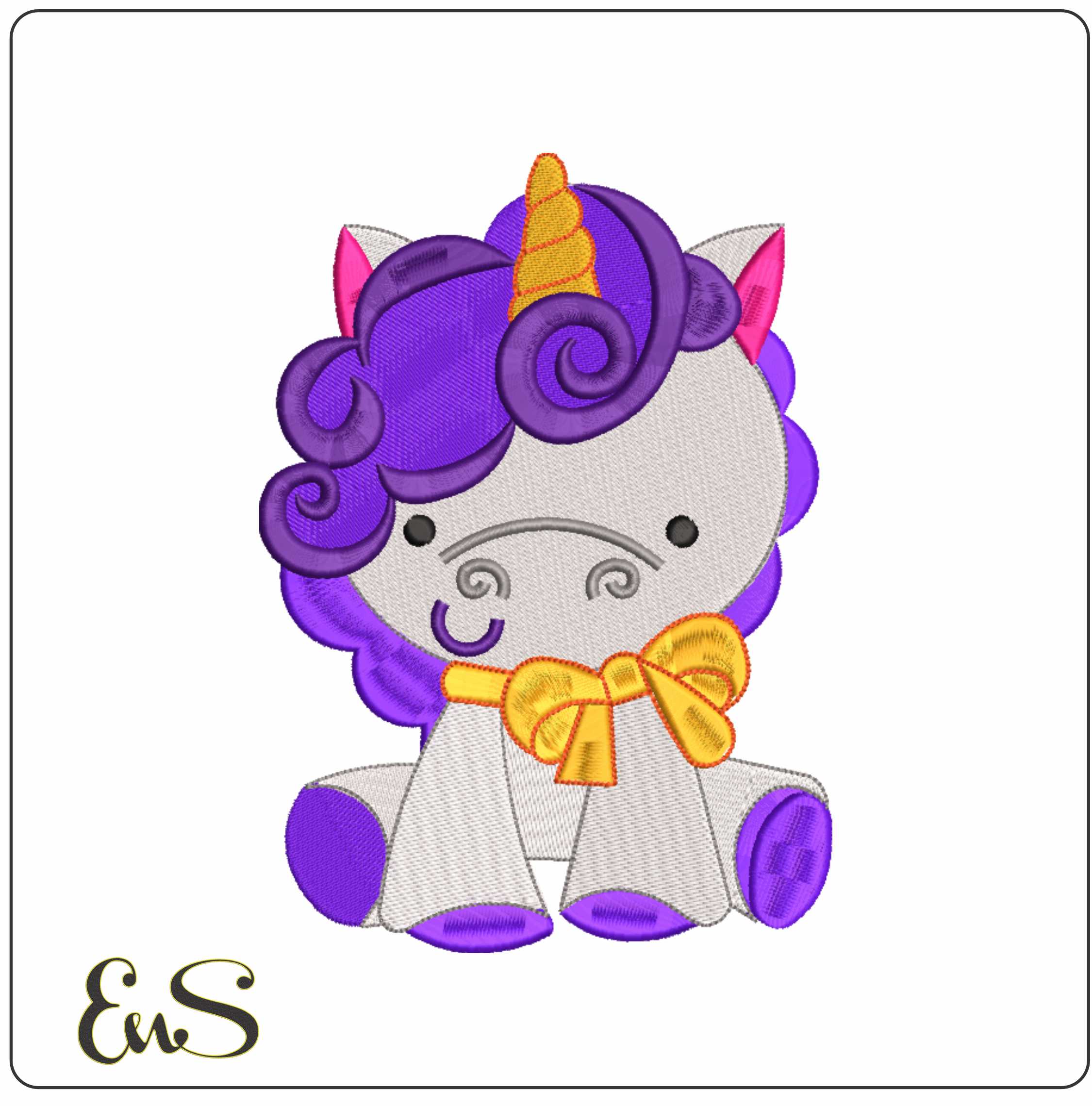 Baby Unicorn With Bow