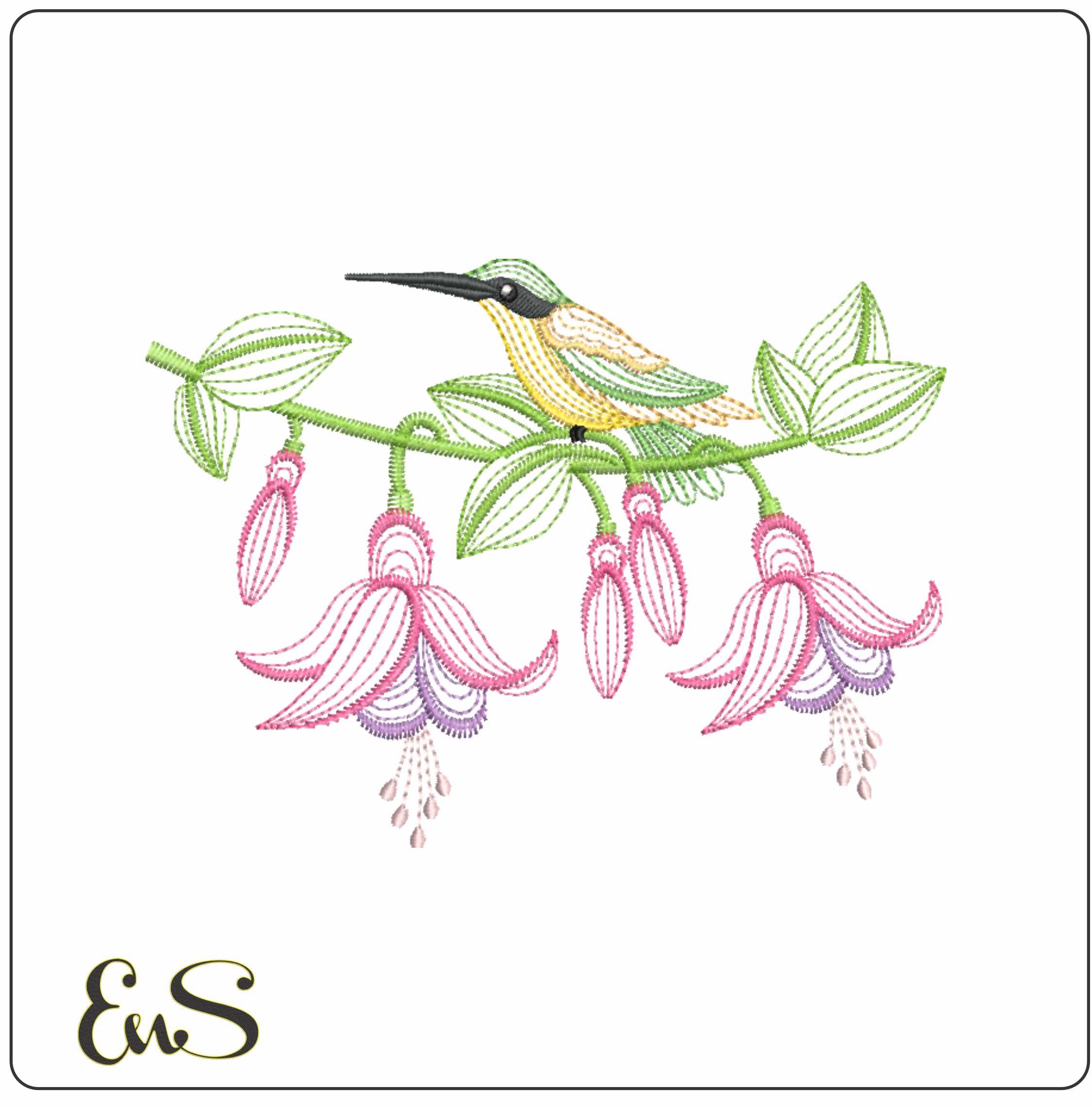 Bird On Branch Line Art