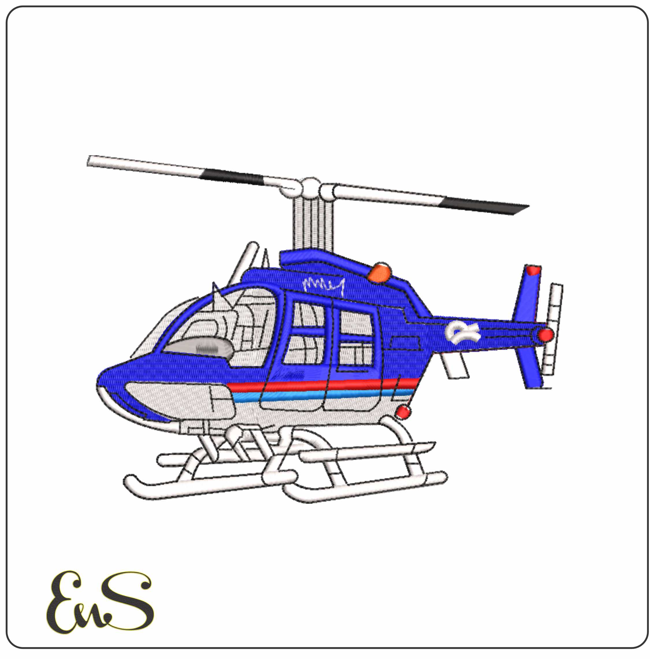 Helicopter With Skids