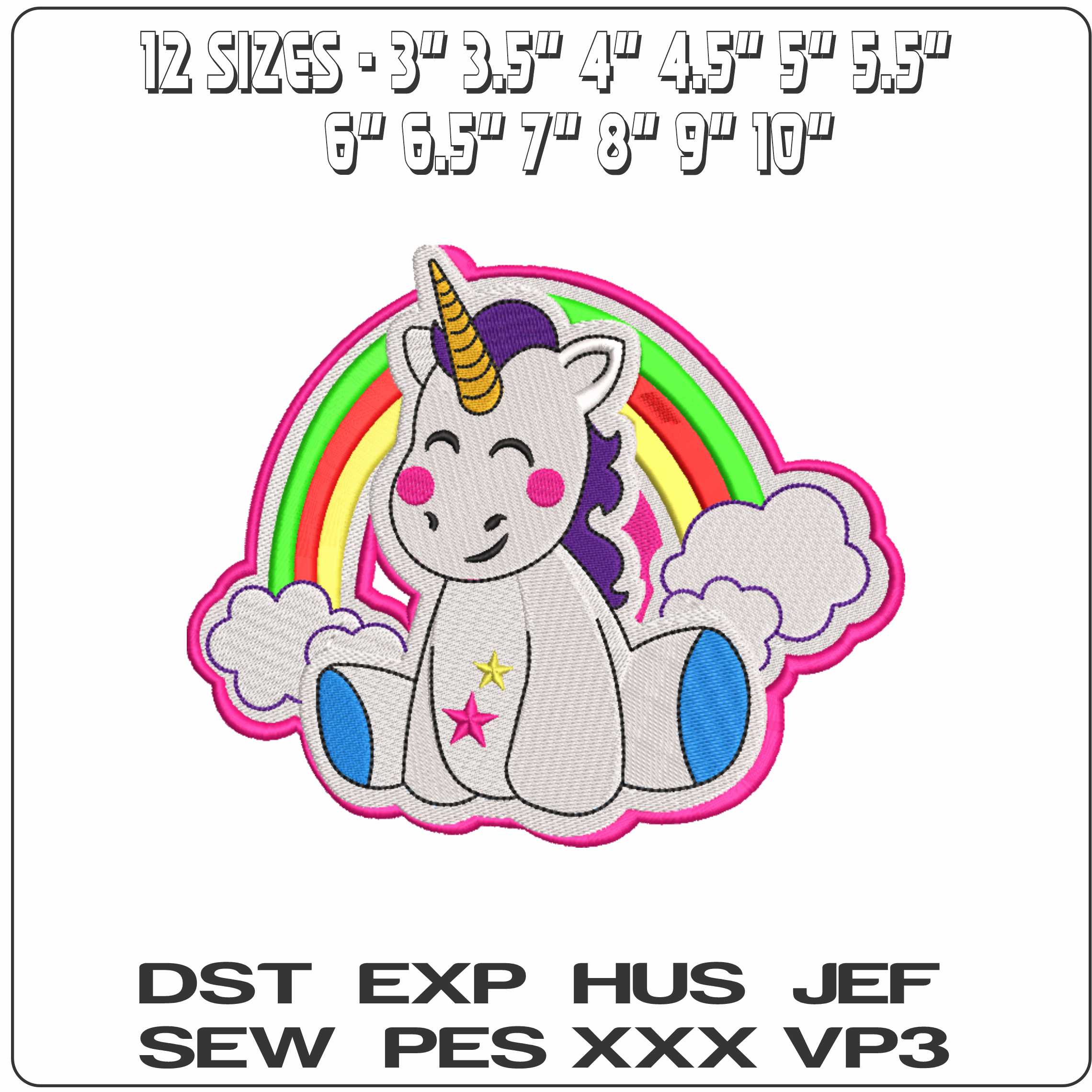Rainbow Unicorn Patch