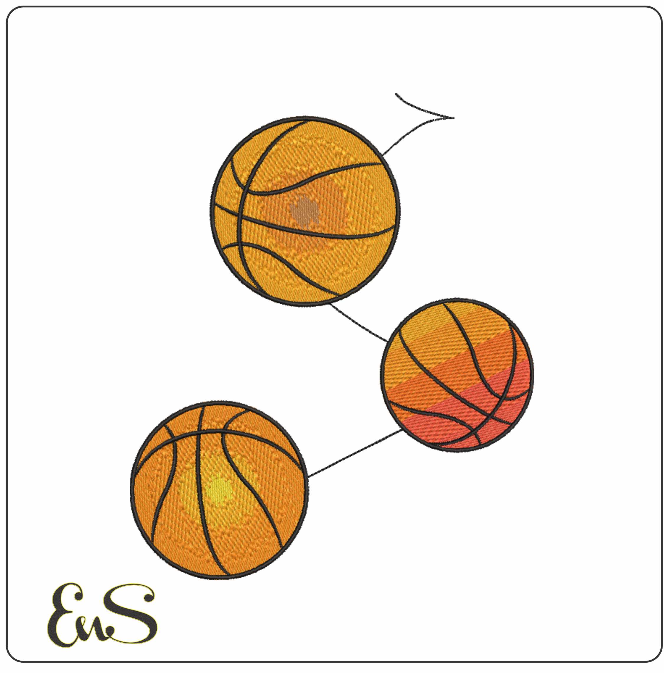 Basketballs Bouncing