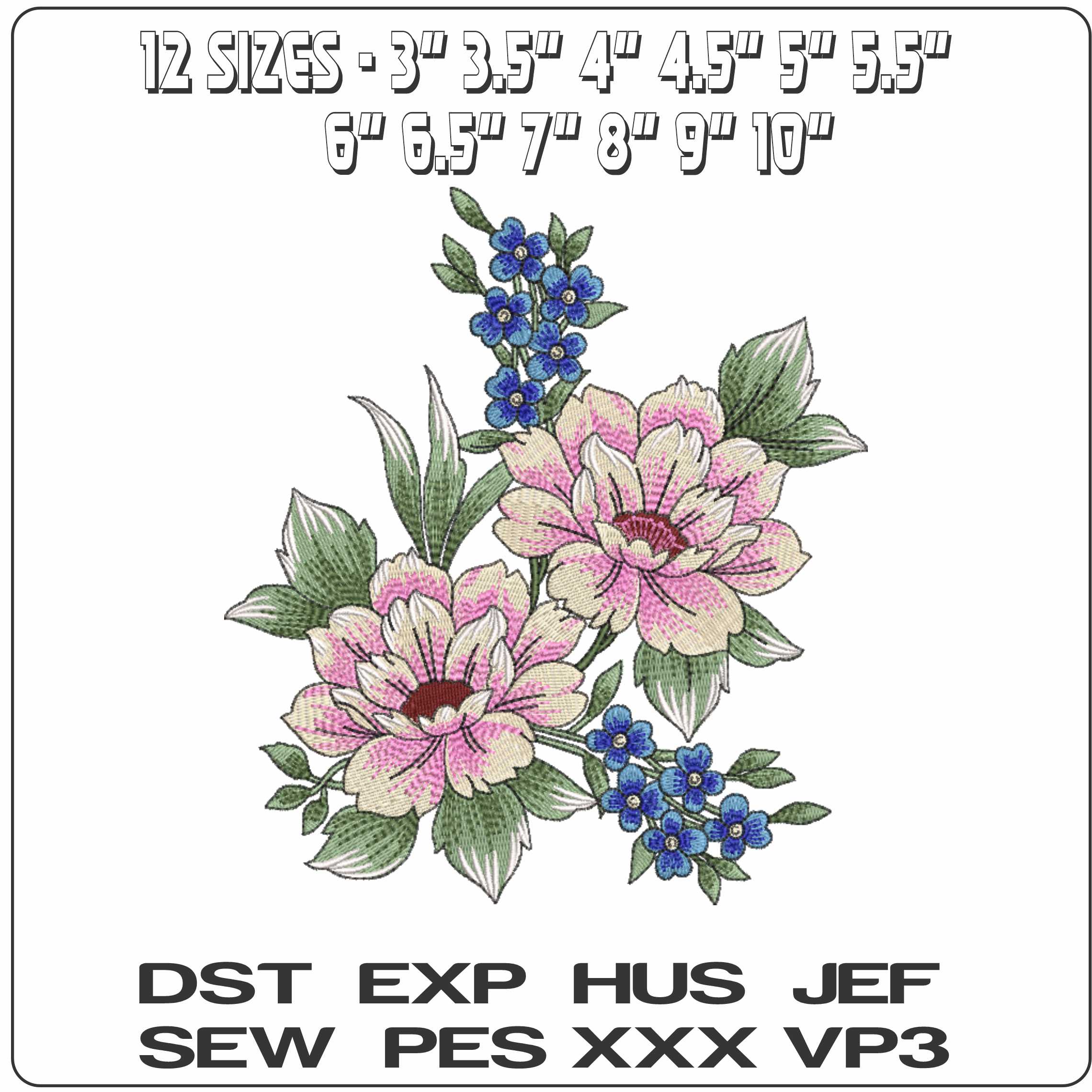 Lily Flowers And Forget Me Knots