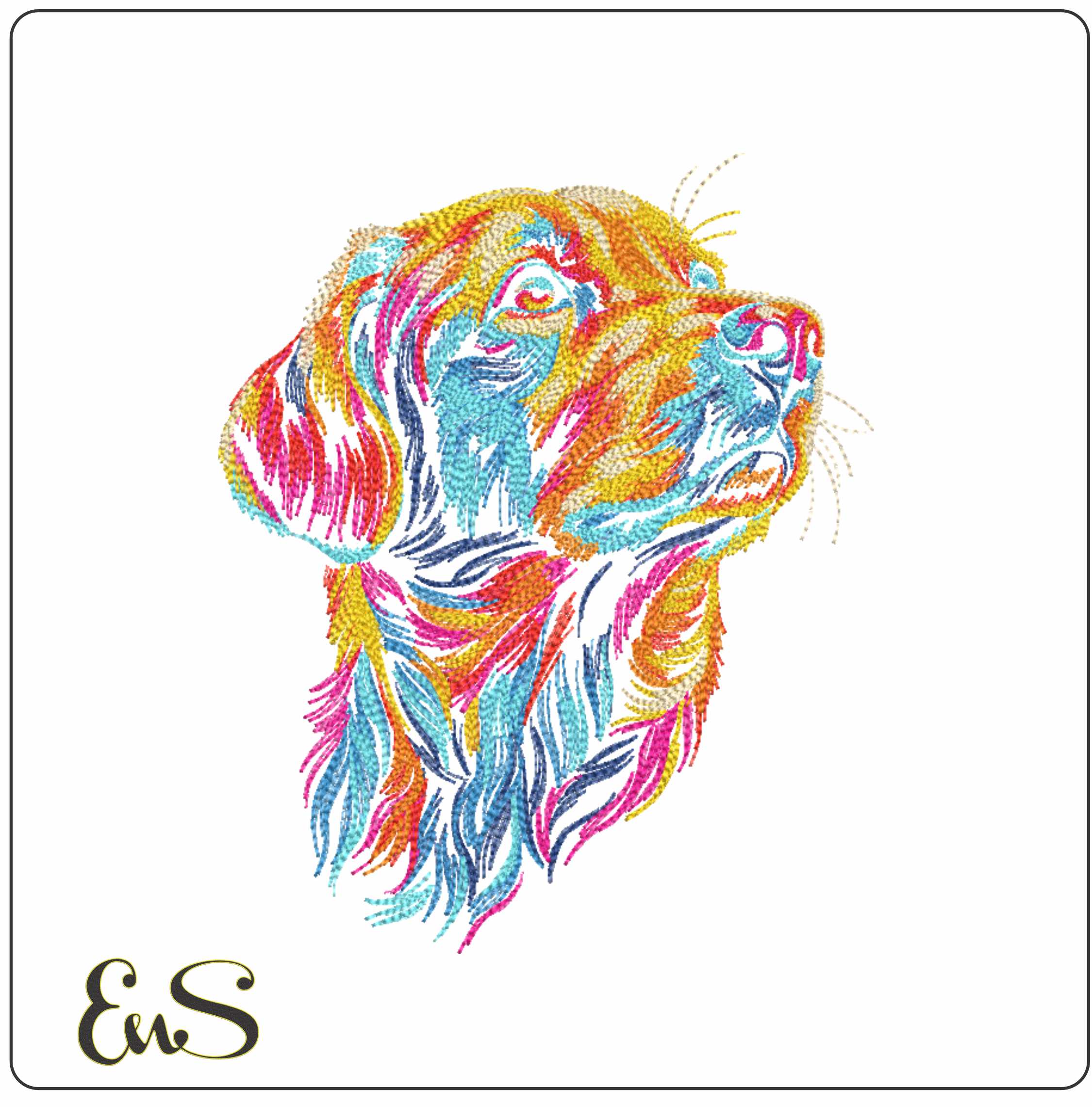 Stylized Golden Retriever Dog