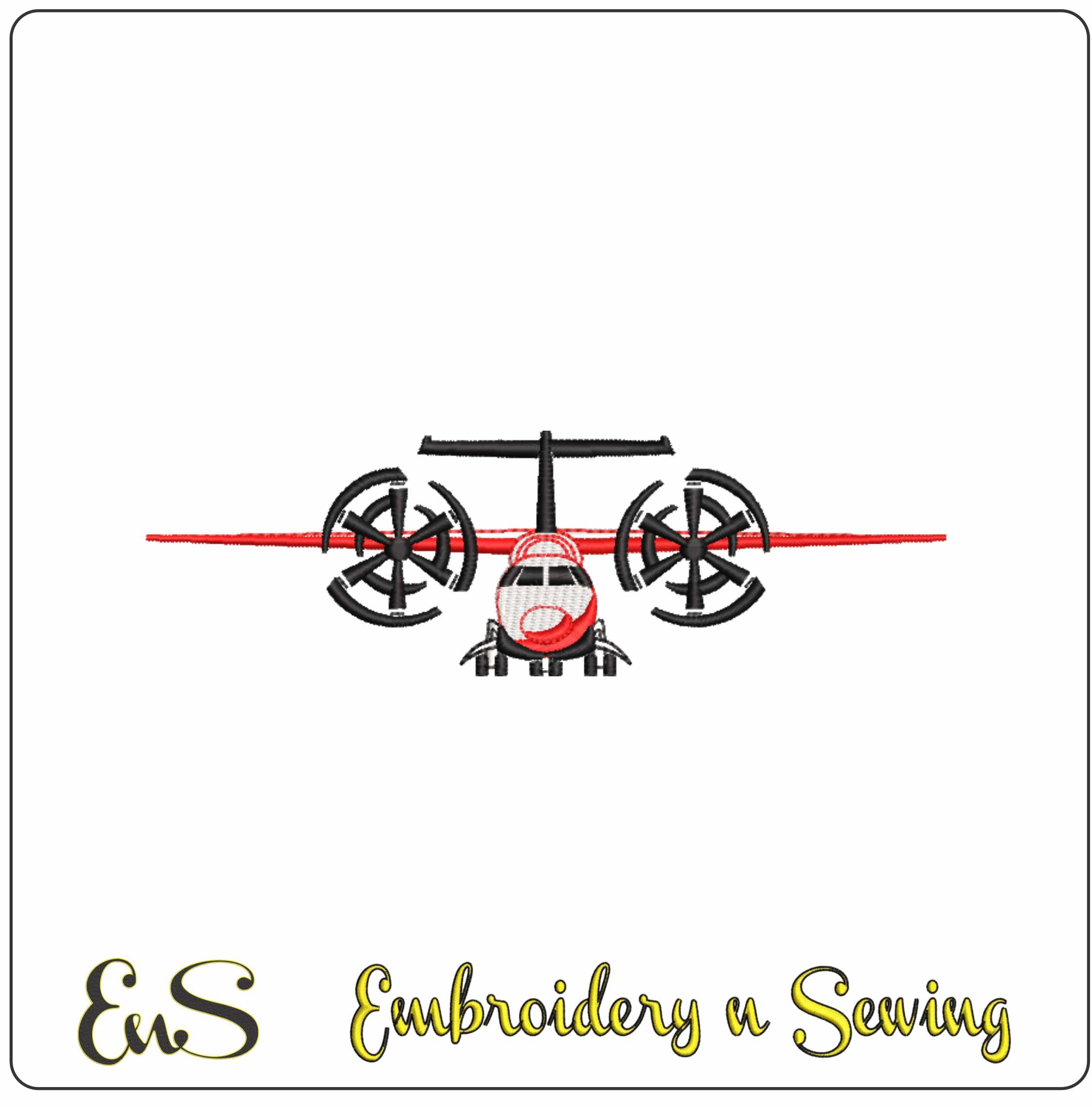 Twiin Prop Aircraft Front On