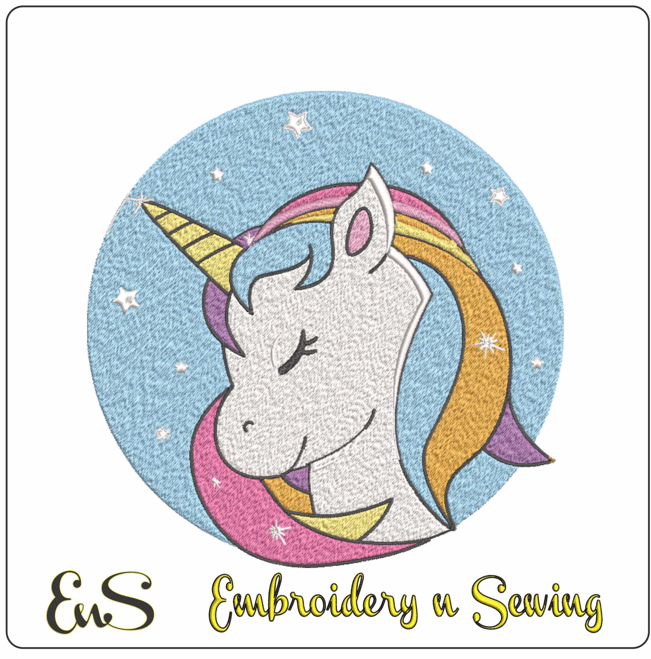 Unicorn Head Eyes Shut