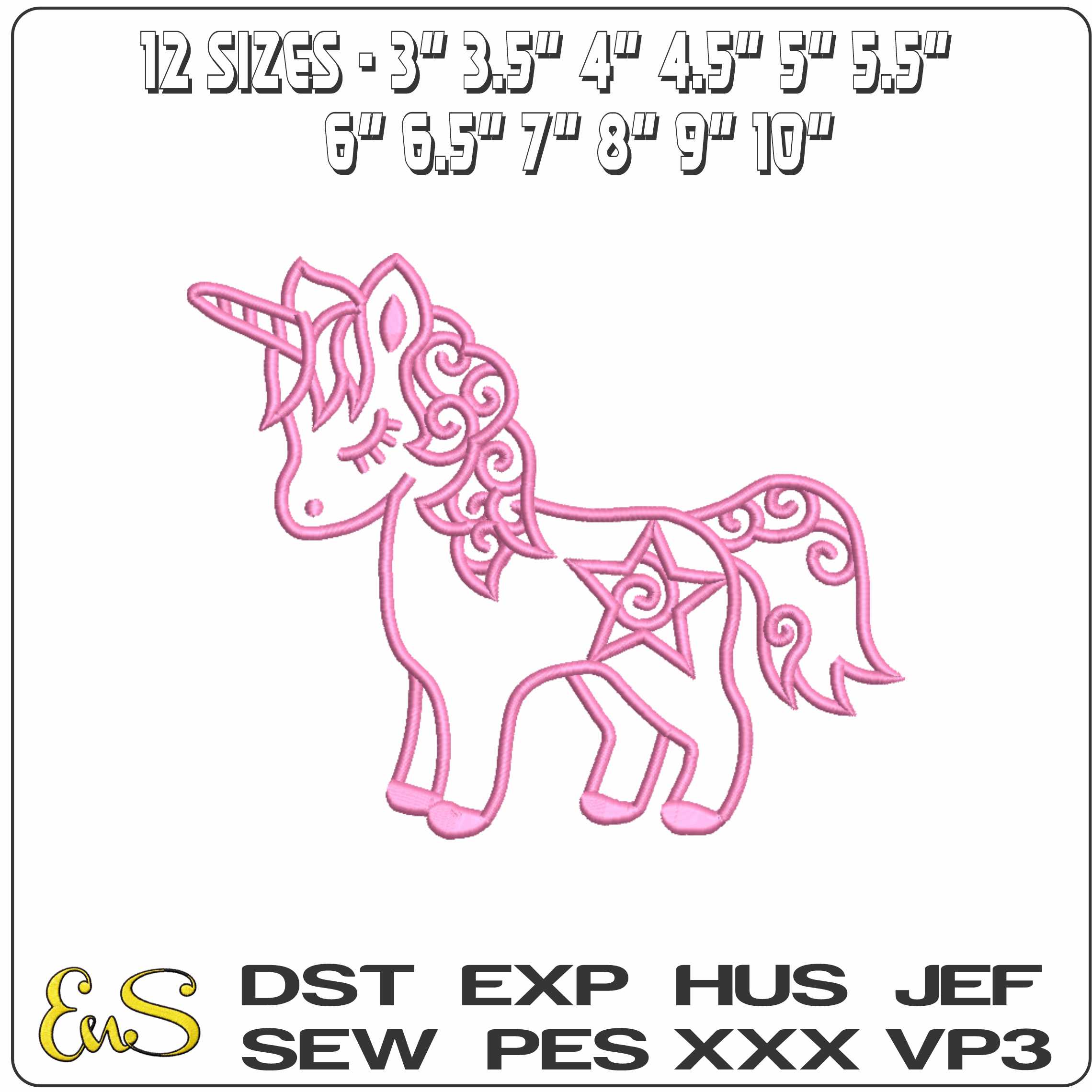 Unicorn Pink Outline