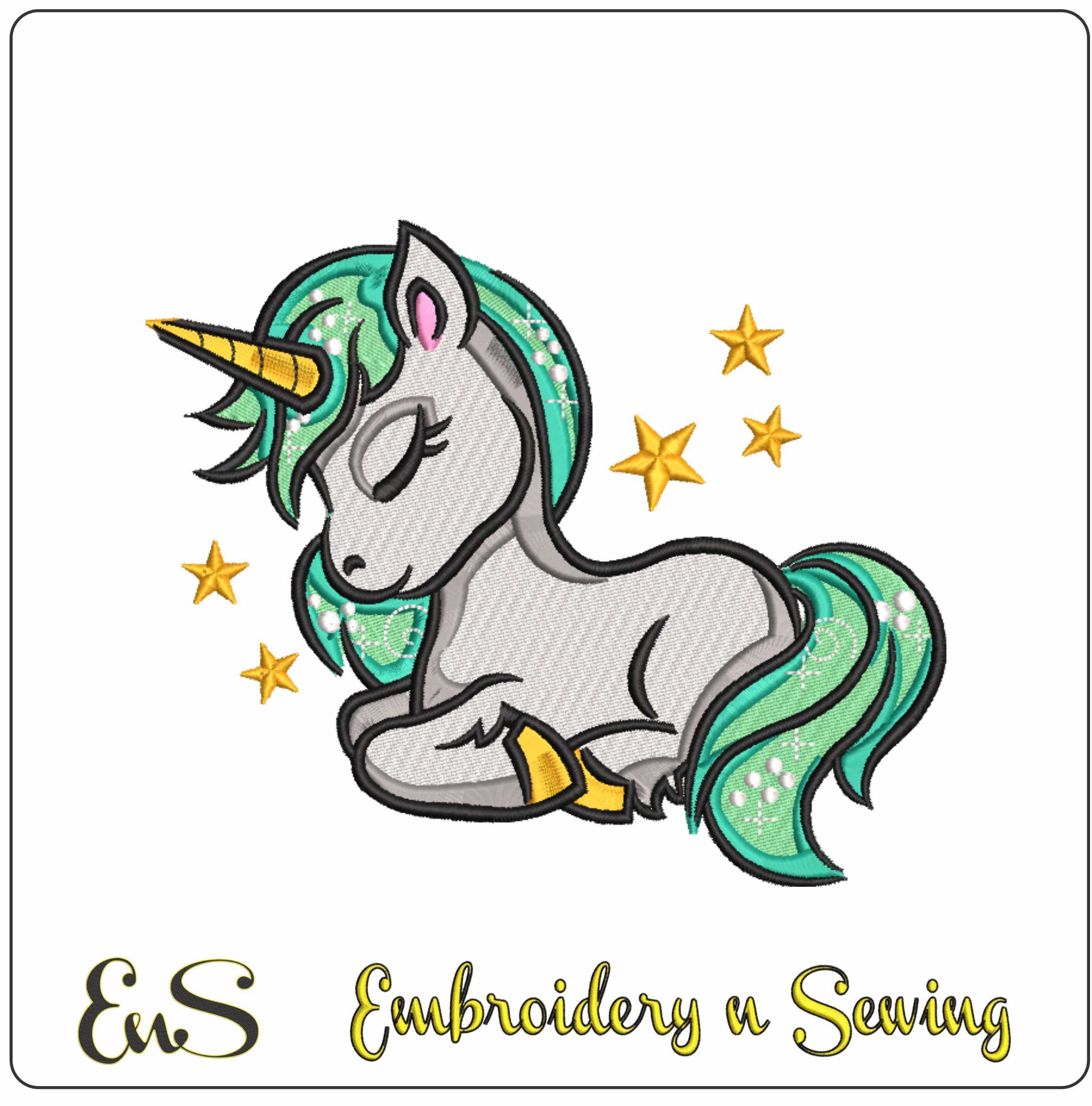 Unicorn Sleeping With Stars