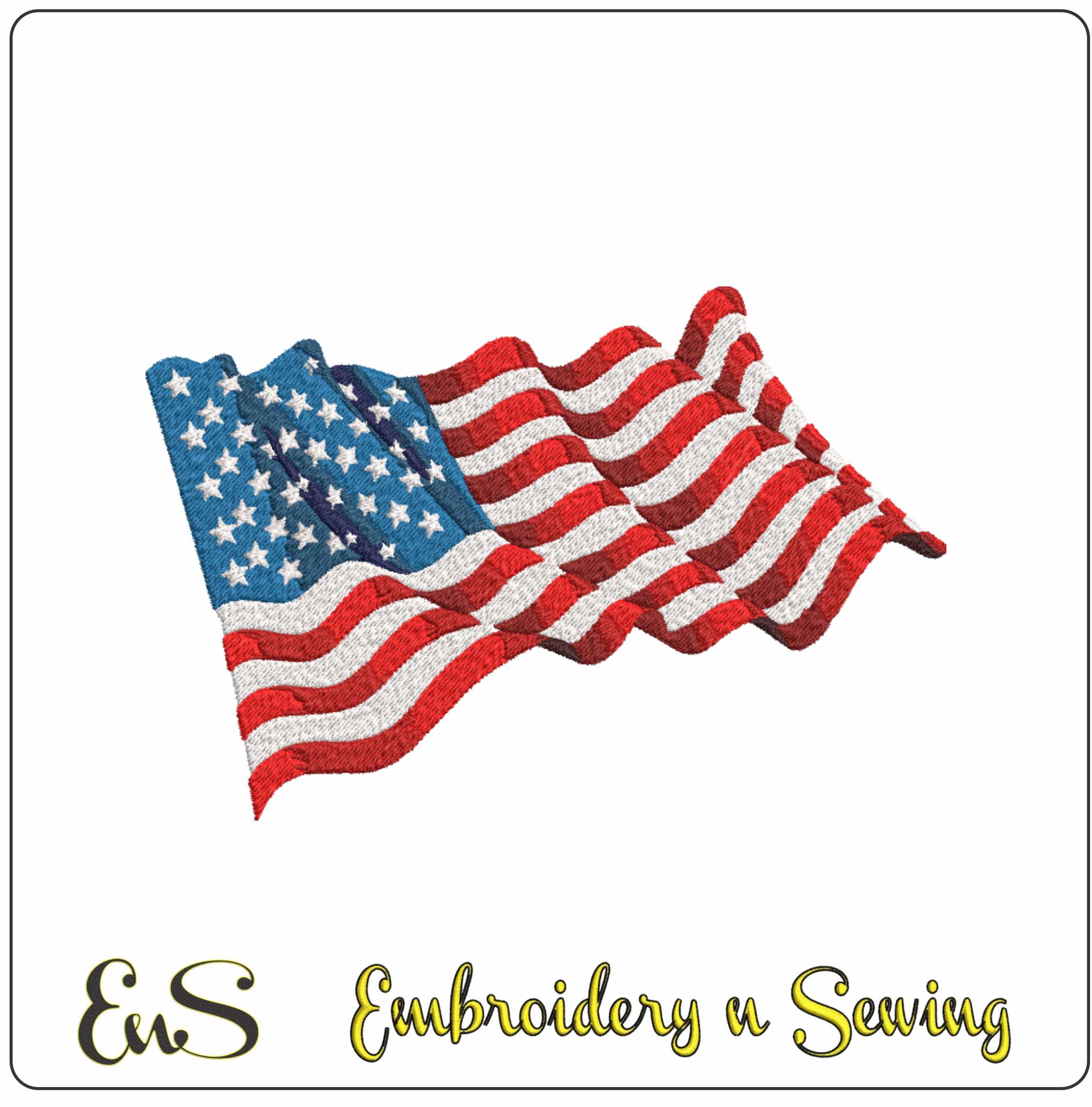 Usa Waving Flag Angled