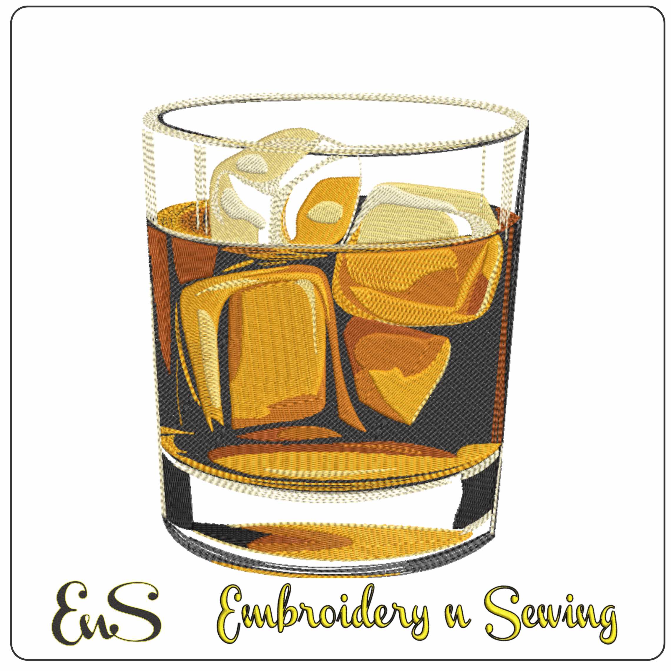Whiskey With Ice In Glass