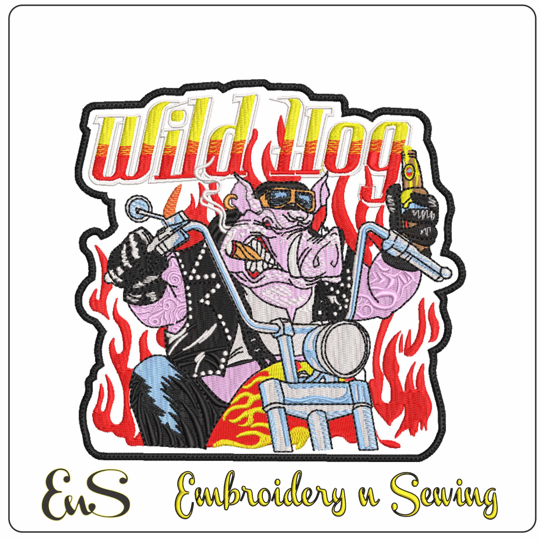 Wild Hog Biker Patch