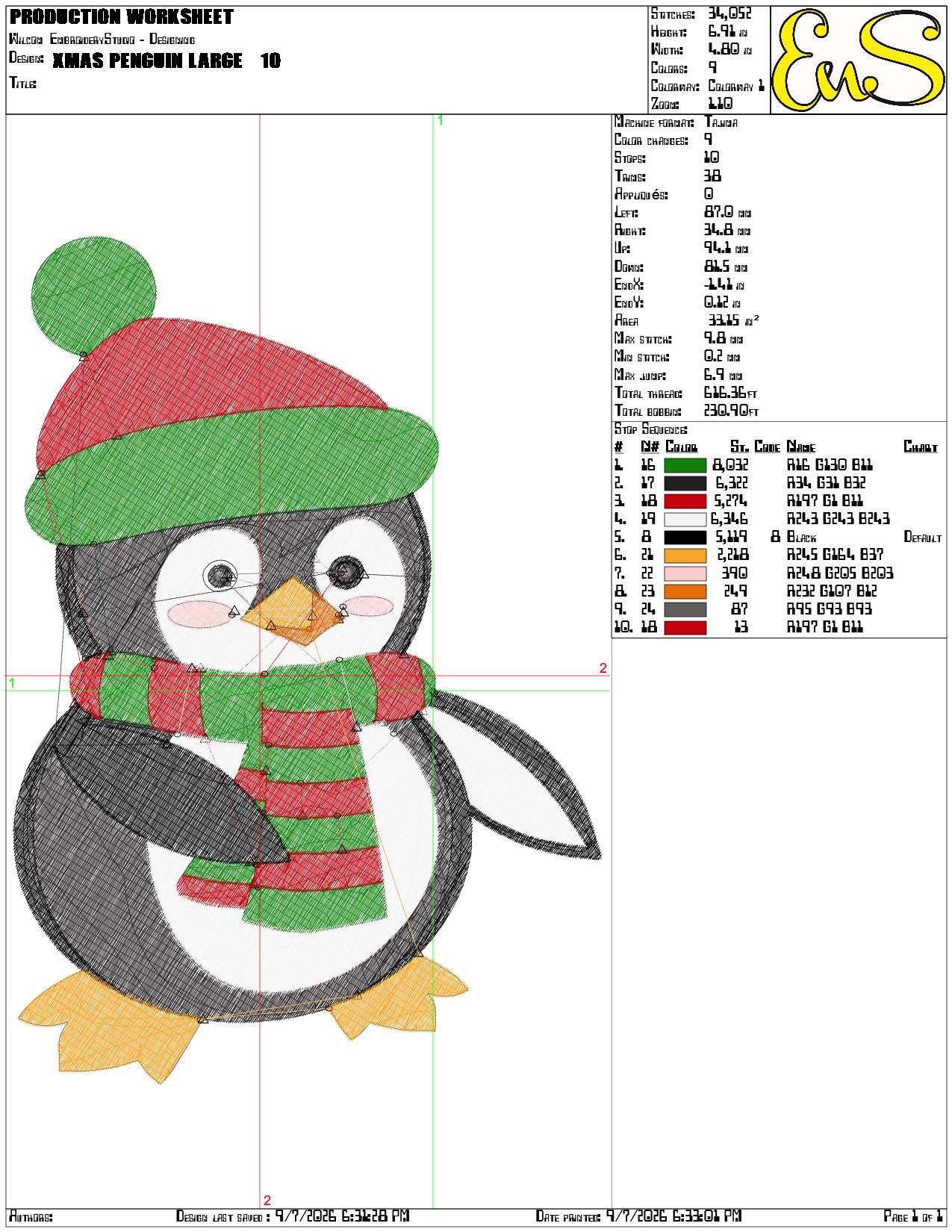 Xmas Penguin Large